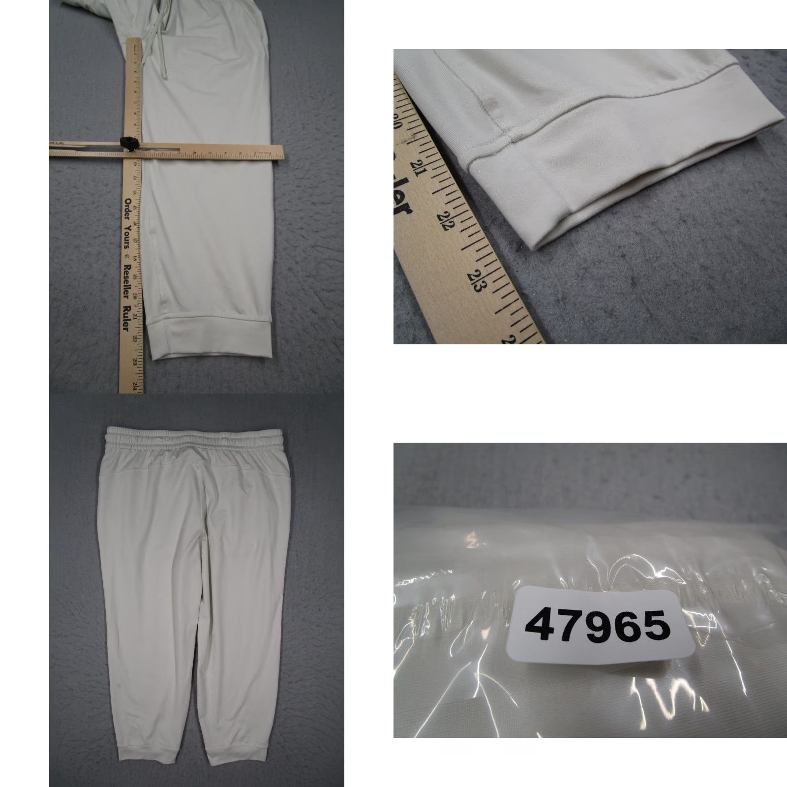 Lululemon Lululemon Pants Women 10 White High Rise Crop Jogger - Polyester Blend, Regular, 31 in Waist, 23 in Inseam, Drawstring, Pockets, Classic Fit, 👀 Size 32" / US 10 / IT 46 - 8 Thumbnail