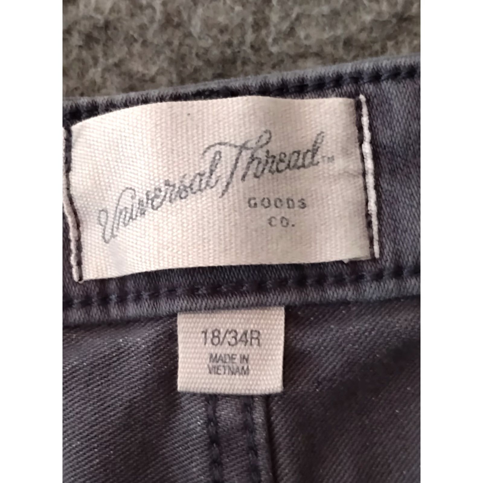 Vintage Universal Thread Jeans Distressed Tapered Dark Purple 18/34R Womens Plus Size Jeans Size 40" / US 18 - 5 Thumbnail