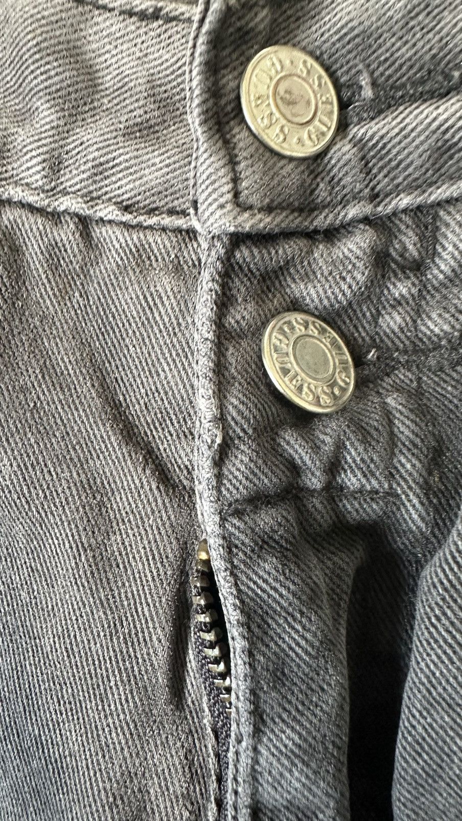 Guess VINTAGE GUESS USA DISTRESSED DENIM BLACK PANT Size US 30 / EU 46 - 6 Thumbnail