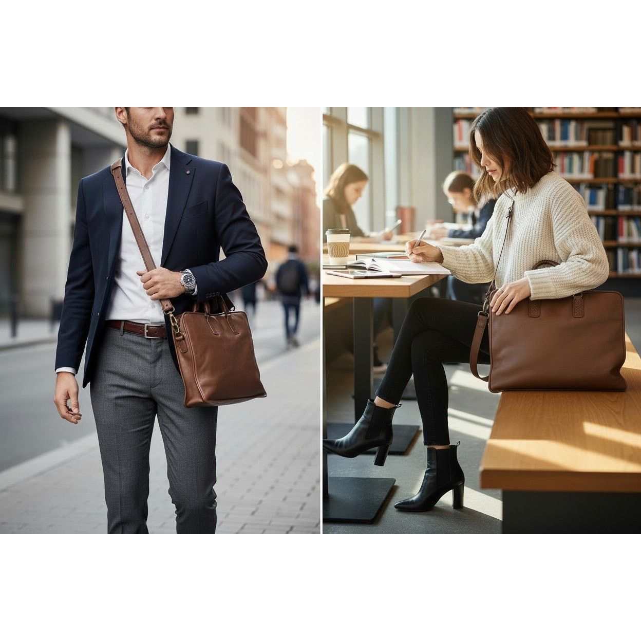 Bottega Veneta Bottega Veneta Black Intrecciato Leather Briefcase Bag Brown Size 42 - 2 Thumbnail