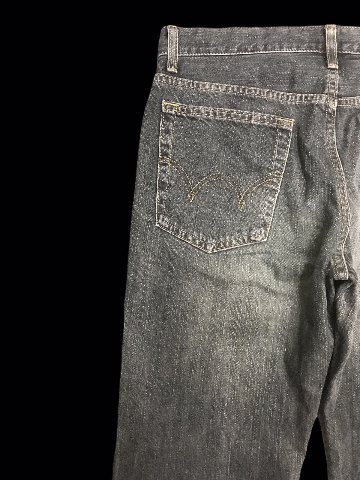 Edwin 💥BOOTCUT💥ARCHIVAL EDWIN REBEL BLACK DISTRESSED DENIM F256 Size US 29 - 12 Thumbnail
