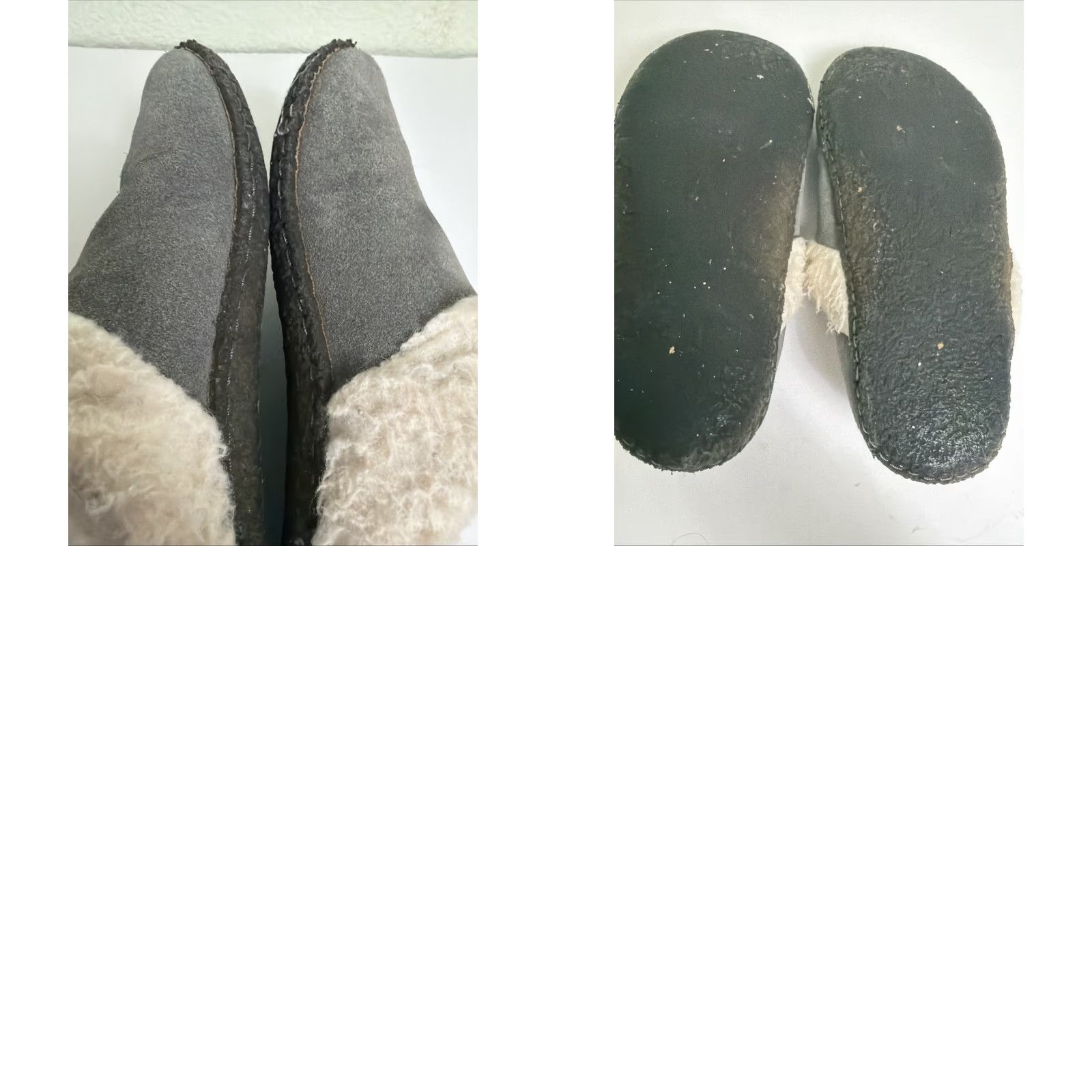 SOREL VINTAGE Sorel Nakiska Slippers Gray Suede/Faux Shearling Slide Women’s UK7 US9 Mens? Size US 7 / IT 37 - 11 Thumbnail