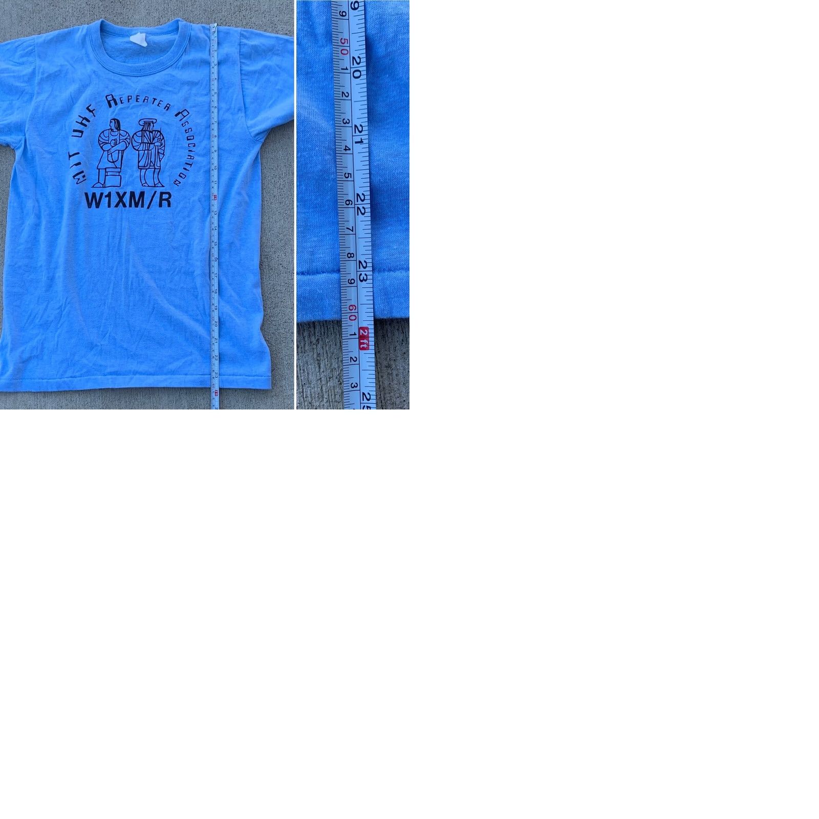 Vintage VINTAGE MIT UHF Repeater Association W1XM R T Shirt KA1EVS Size M Medium Blue Graphic Tee Mens 1980s Size US M / EU 48-50 / 2 - 9 Thumbnail