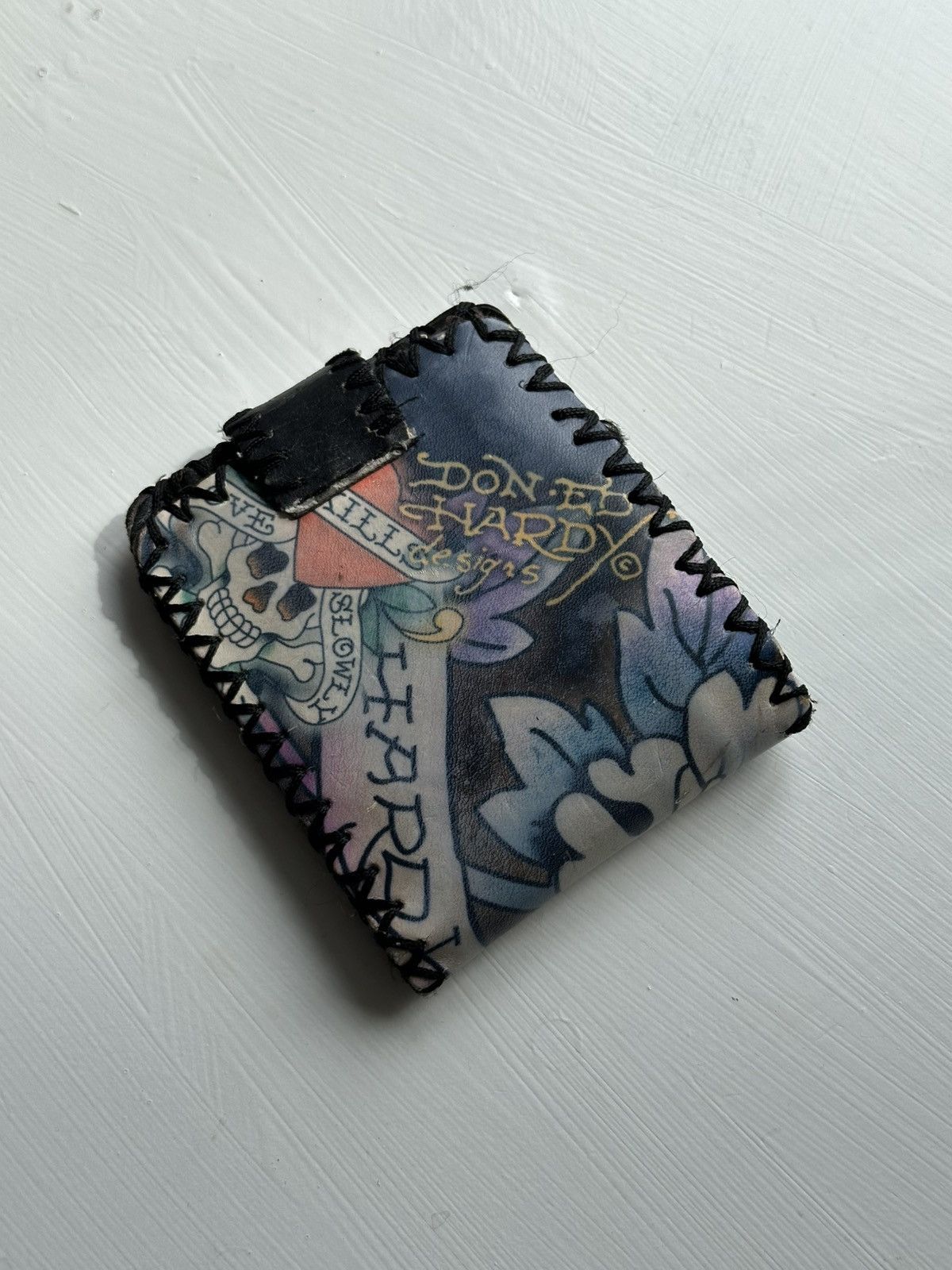 Ed Hardy × Vintage Ed Hardy Multi Skull Tattoo Design Wallet Christian Audigier Size ONE SIZE - 2 Thumbnail