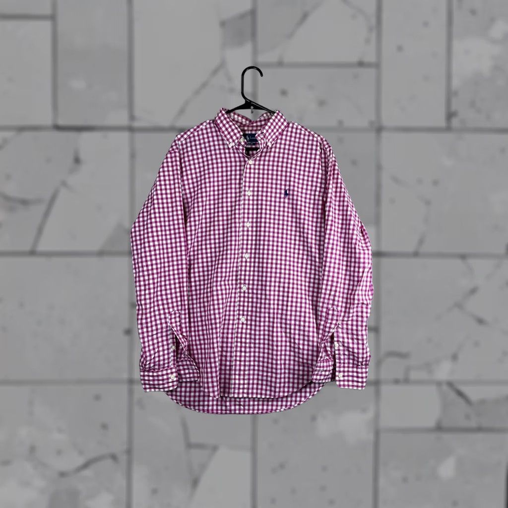 Ralph Lauren Ralph Lauren Shirt Mens M Pink Check Long Sleeve Button-Down Pony Logo Size US M / EU 48-50 / 2 - 1 Thumbnail