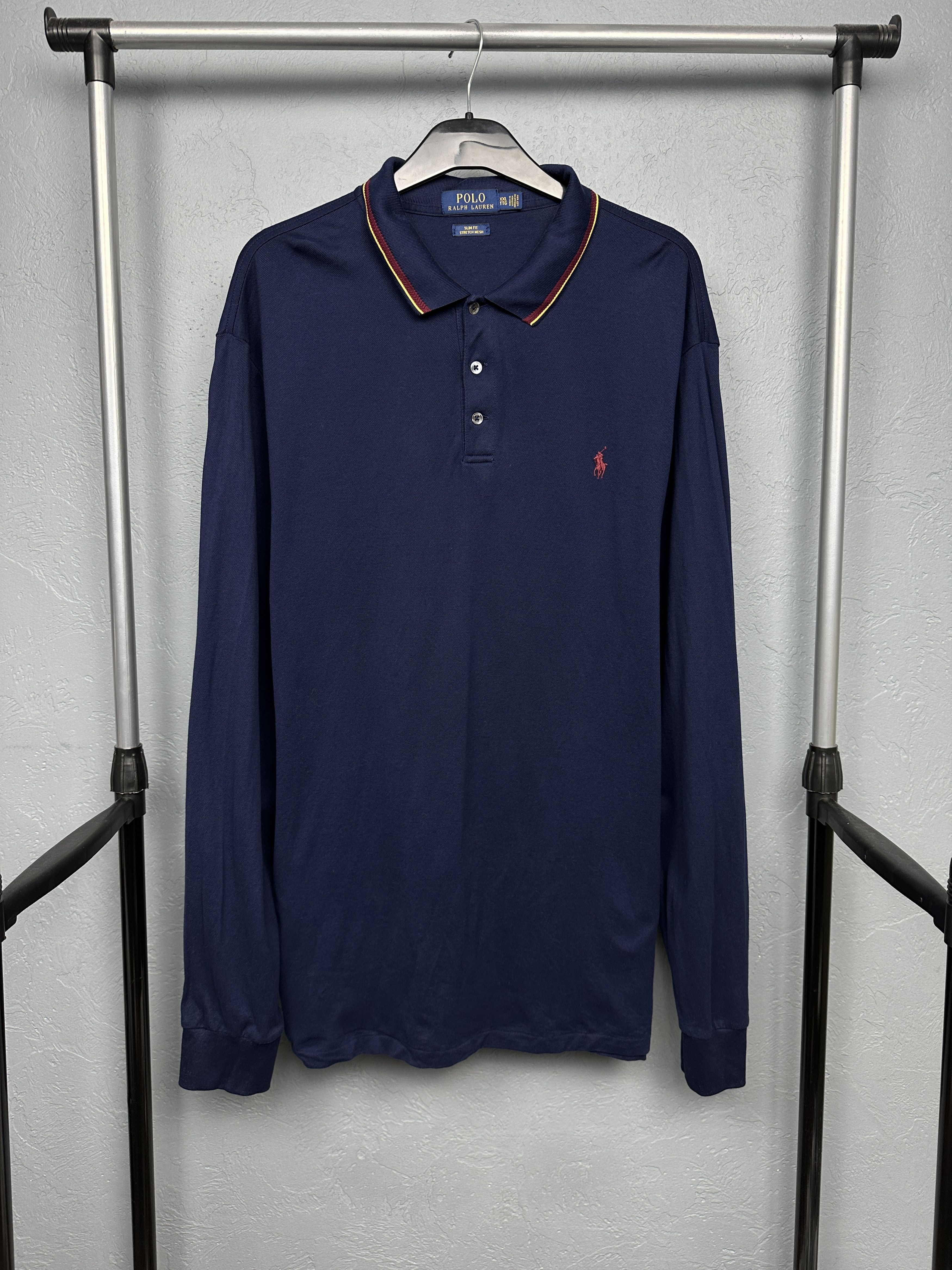 Polo Ralph Lauren Polo Ralph Lauren Mens Long Sleeve Polo Shirt Slim Fit Size US XXL / EU 58 / 5 - 1 Thumbnail