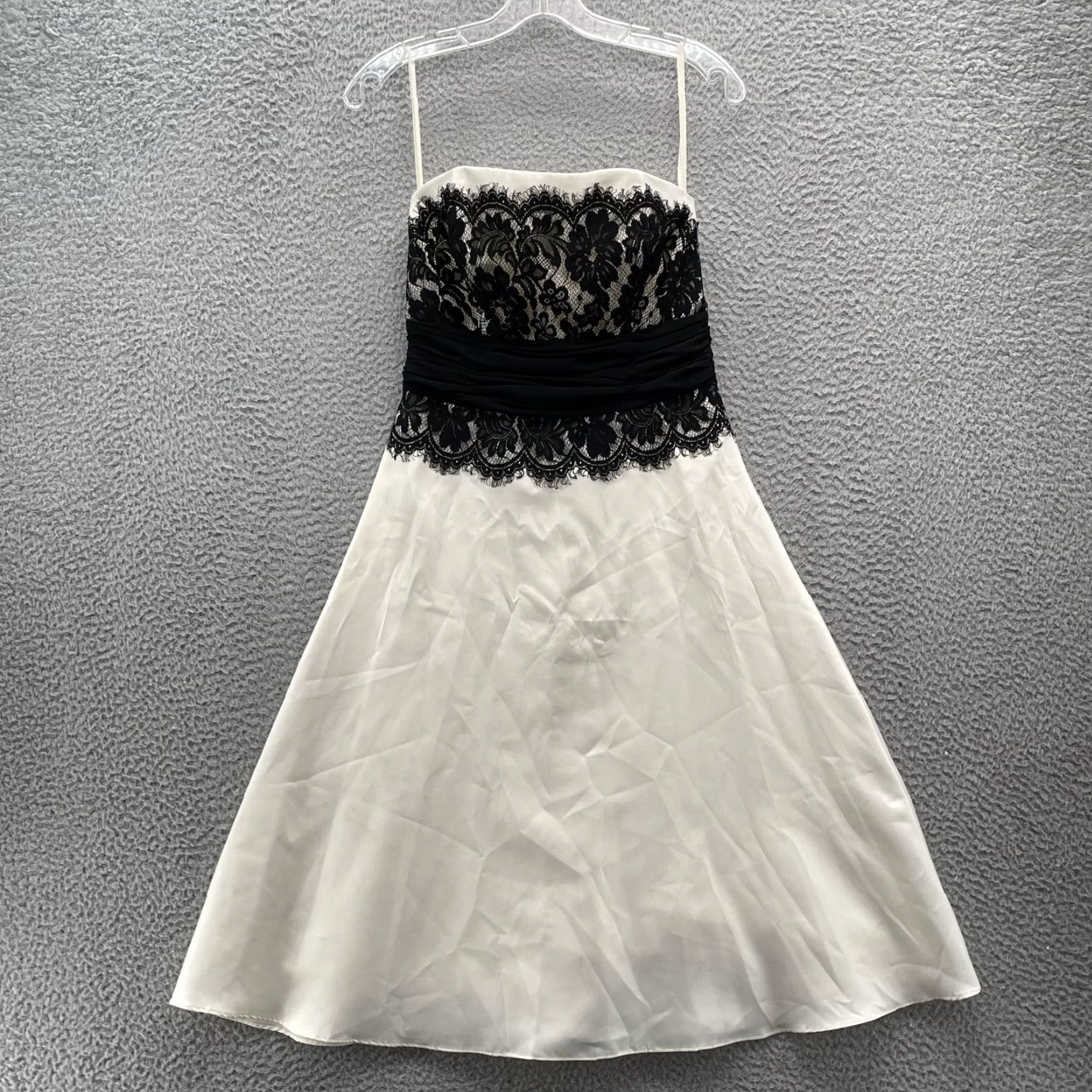 White House Black Market White House Black Market Dress Womens 2 Lace Satin Bow Formal Classic Party Chic Dress Shirt Women 90s Size XS / US 0-2 / IT 36-38 - 3 Thumbnail