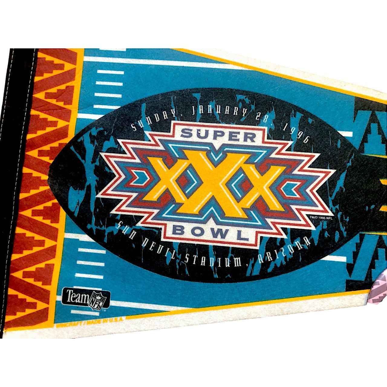 NFL Super Bowl XXX 1996 Cowboys v Steelers Pennant & Pin Size ONE SIZE - 4 Thumbnail