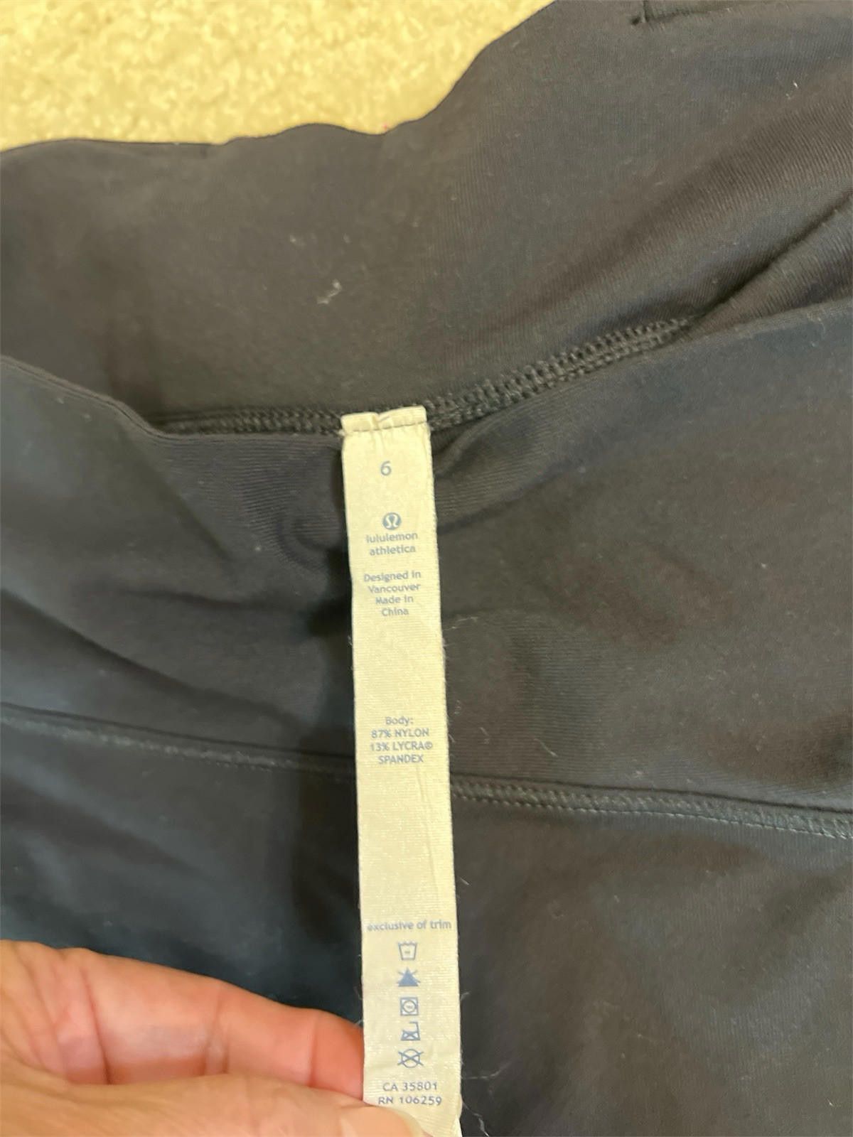 Designer lululemon black leggings 6 Full Length Size 28" / US 6 / IT 42 - 5 Thumbnail