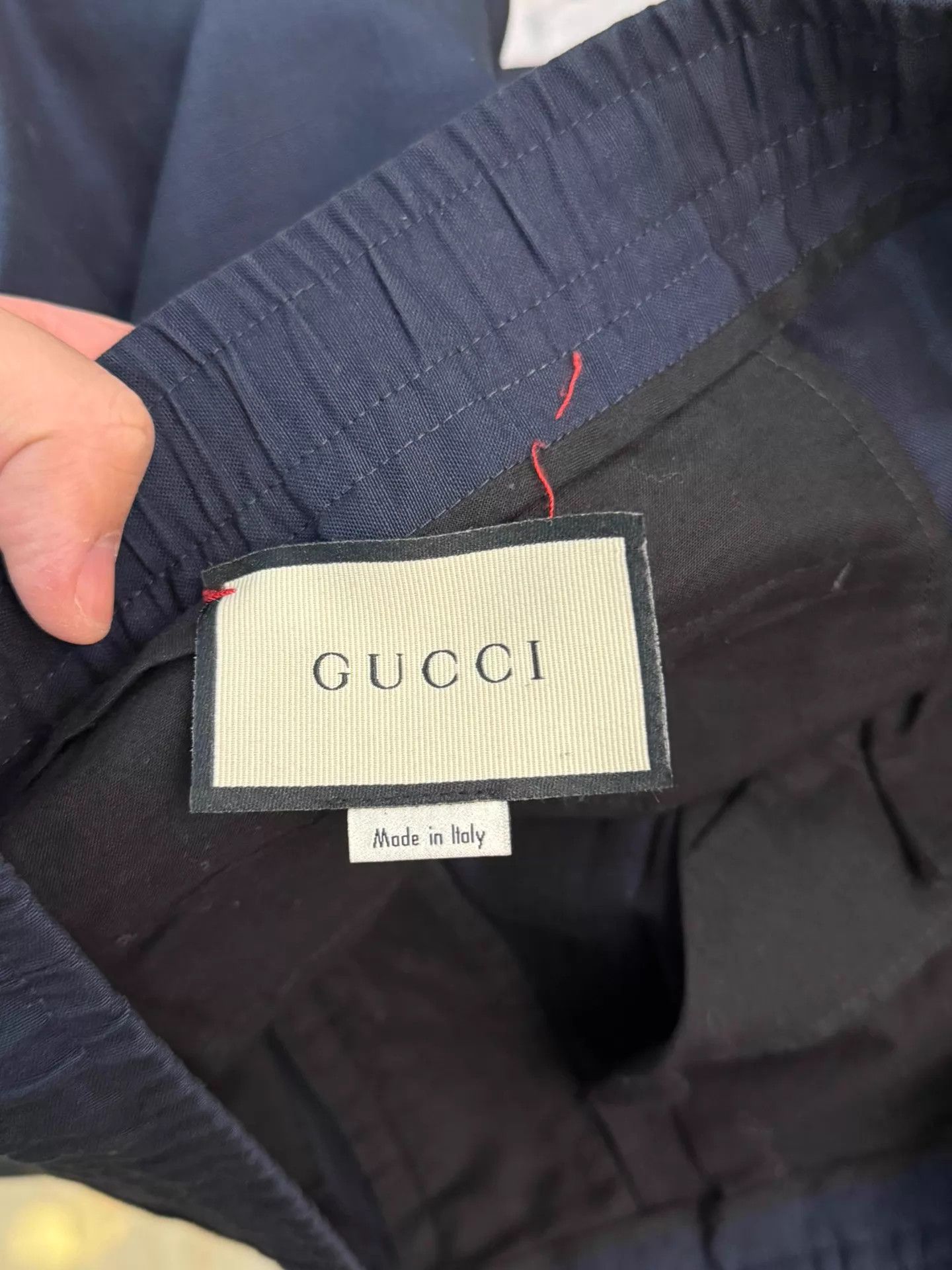 Gucci Gucci Navy Elastic Waist Drawstring Pants 48 (Lightly Worn) Size US 32 / EU 48 - 4 Thumbnail