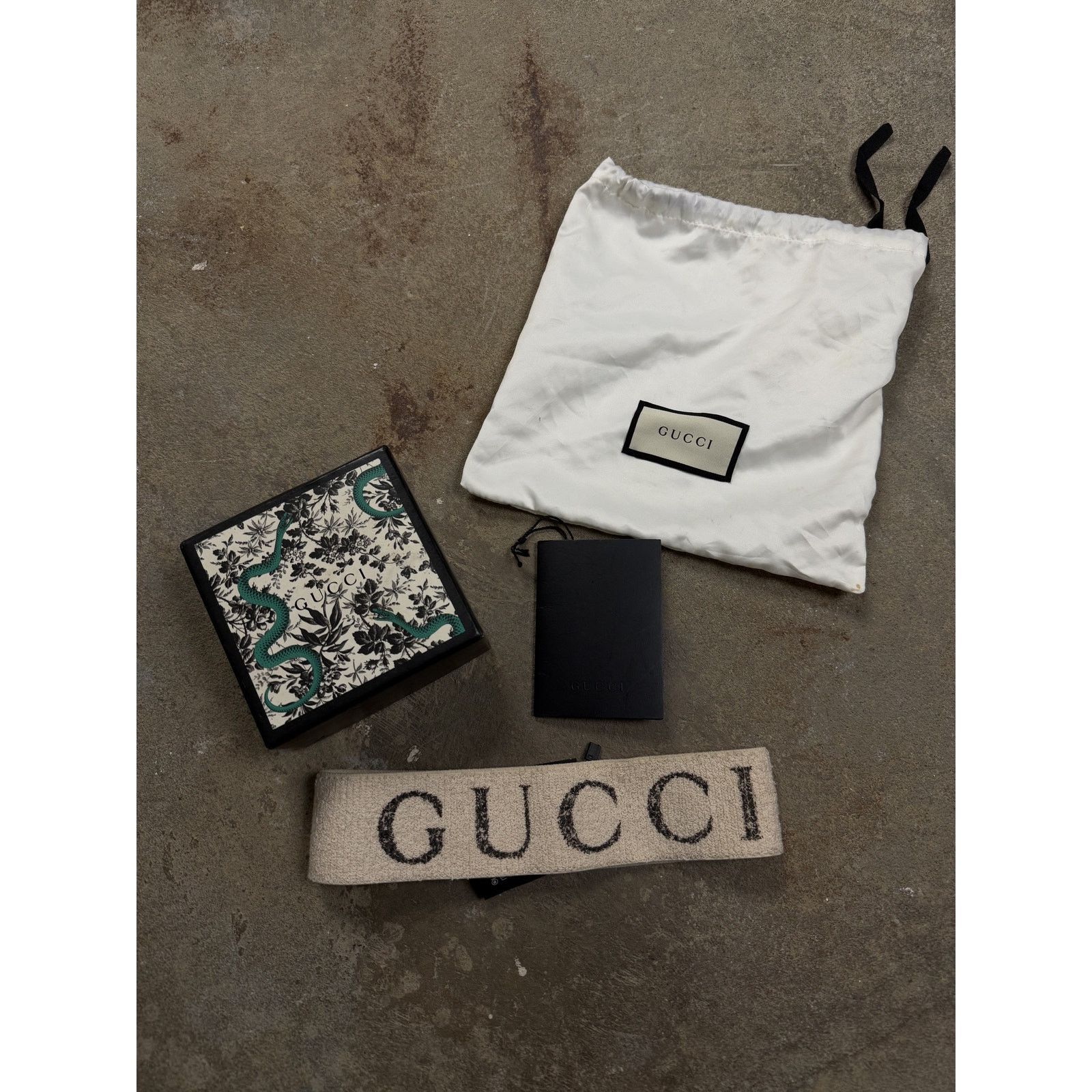 Gucci Gucci Headband Black Cream Used OS Size ONE SIZE - 2 Thumbnail