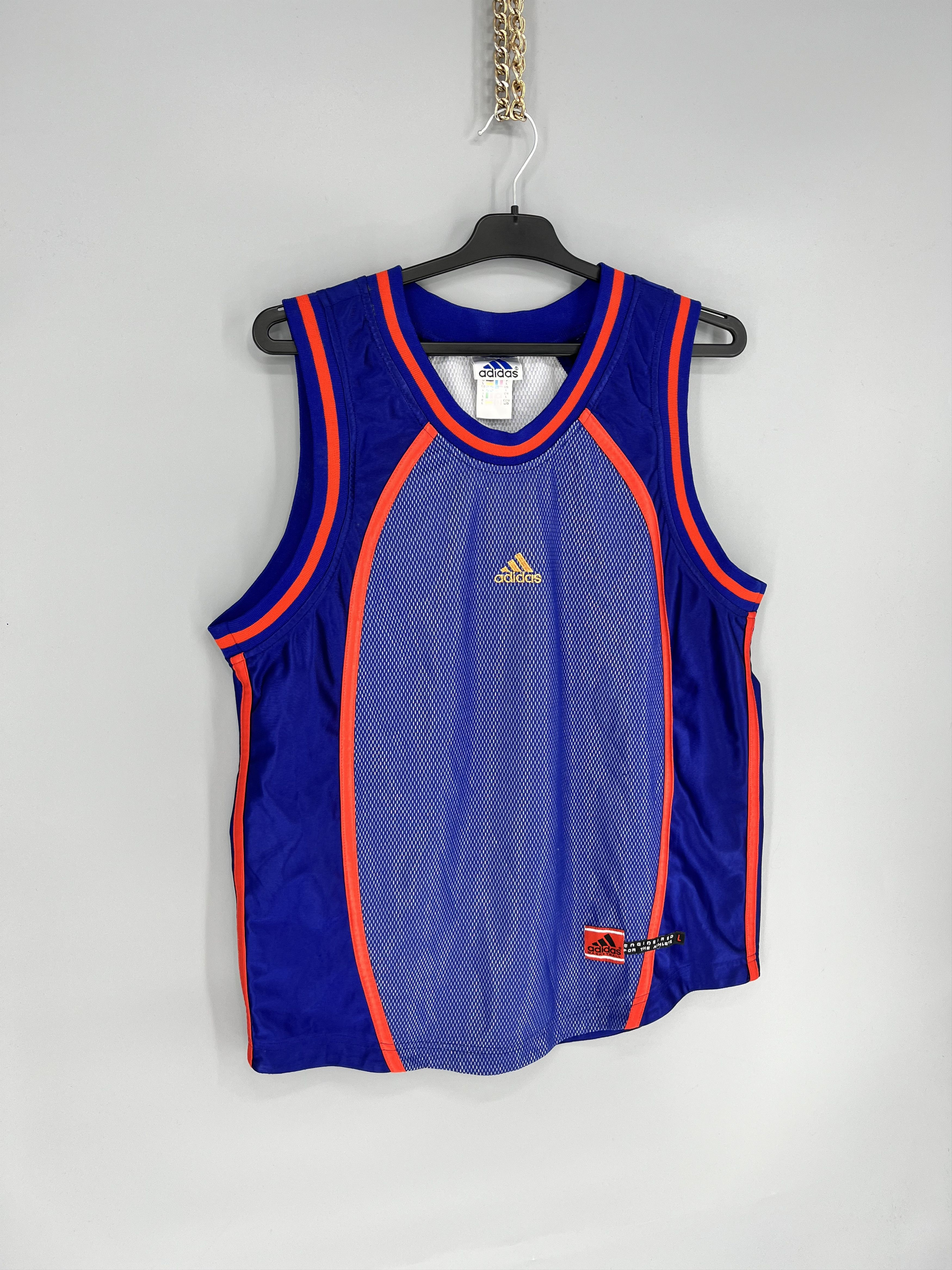 Adidas Adidas Vintage 90s Jersey Number One Basketball Rare Item Size US L / EU 52-54 / 3 - 2 Thumbnail