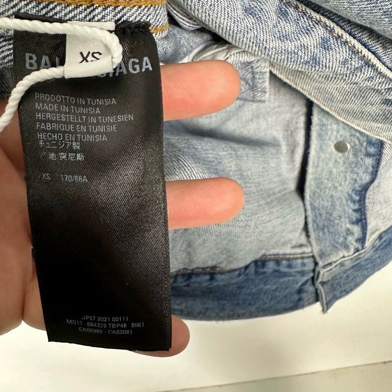 Balenciaga Balenciaga FW21 Barcode waterfall logo embroidered denim ja Size US XS / EU 42 / 0 - 7 Thumbnail