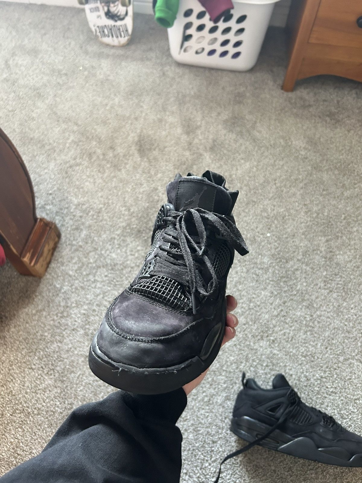 Nike Black cat Jordan 4s OG Size US 9.5 / EU 42-43 - 5 Thumbnail