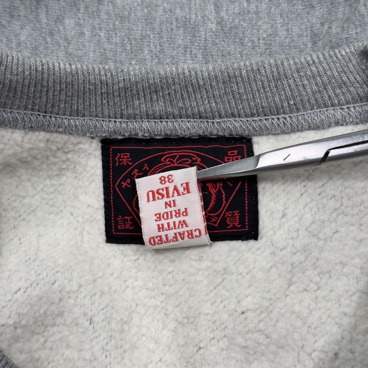 Evisu × Vintage 1990s Evisu Big Logo Blackout Tattoo Sweatshirt Size US M / EU 48-50 / 2 - 12 Thumbnail