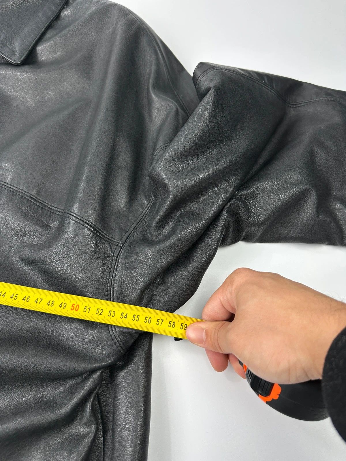 Burberry Burberrys 90s Black Leather Trench Coat Tartan Monogram Size US L / EU 52-54 / 3 - 17 Thumbnail