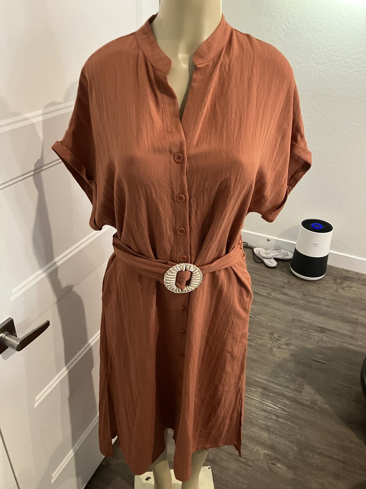 Other NWT Button-Down Belted Dress in Rust Size S / US 4 / IT 40 - 2 Thumbnail