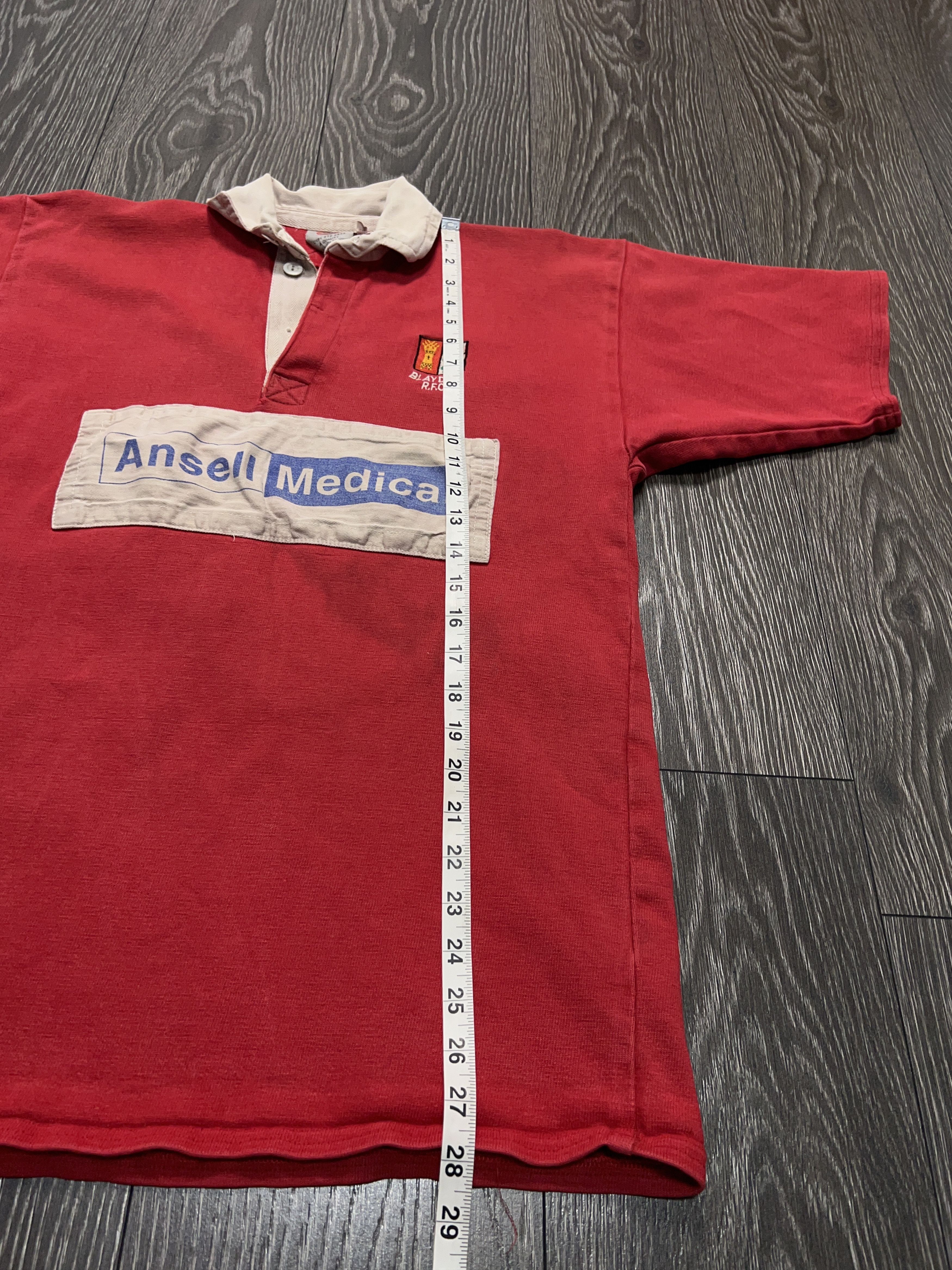 Vintage Blaydon RFC Rugby T Shirt Jersey Red Made in UK Size 40 M Size US M / EU 48-50 / 2 - 8 Thumbnail