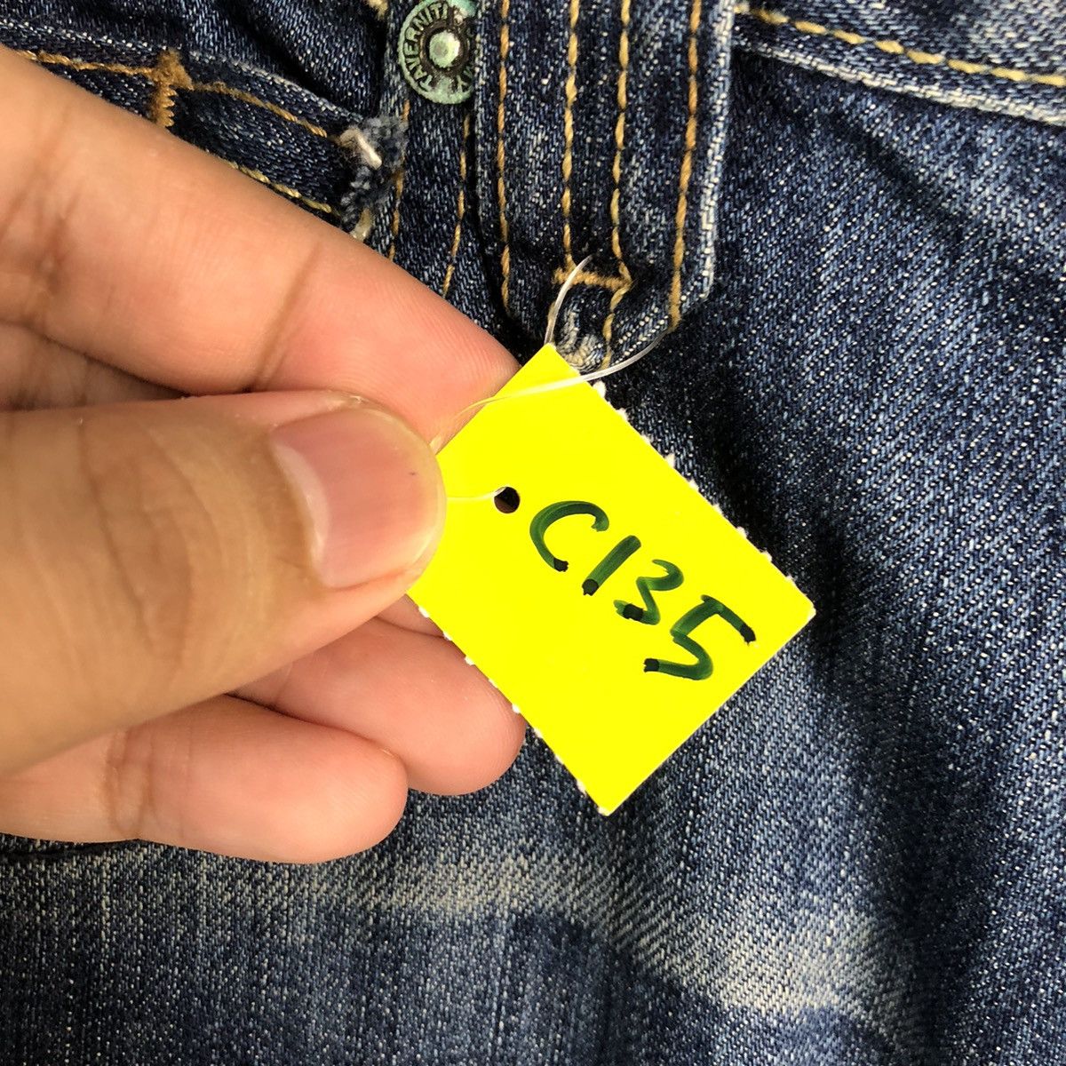 Jimmy Taverniti DLL Jimmy Taverniti Blue Distressed Denim Pants #C135 Size US 31 - 15 Thumbnail