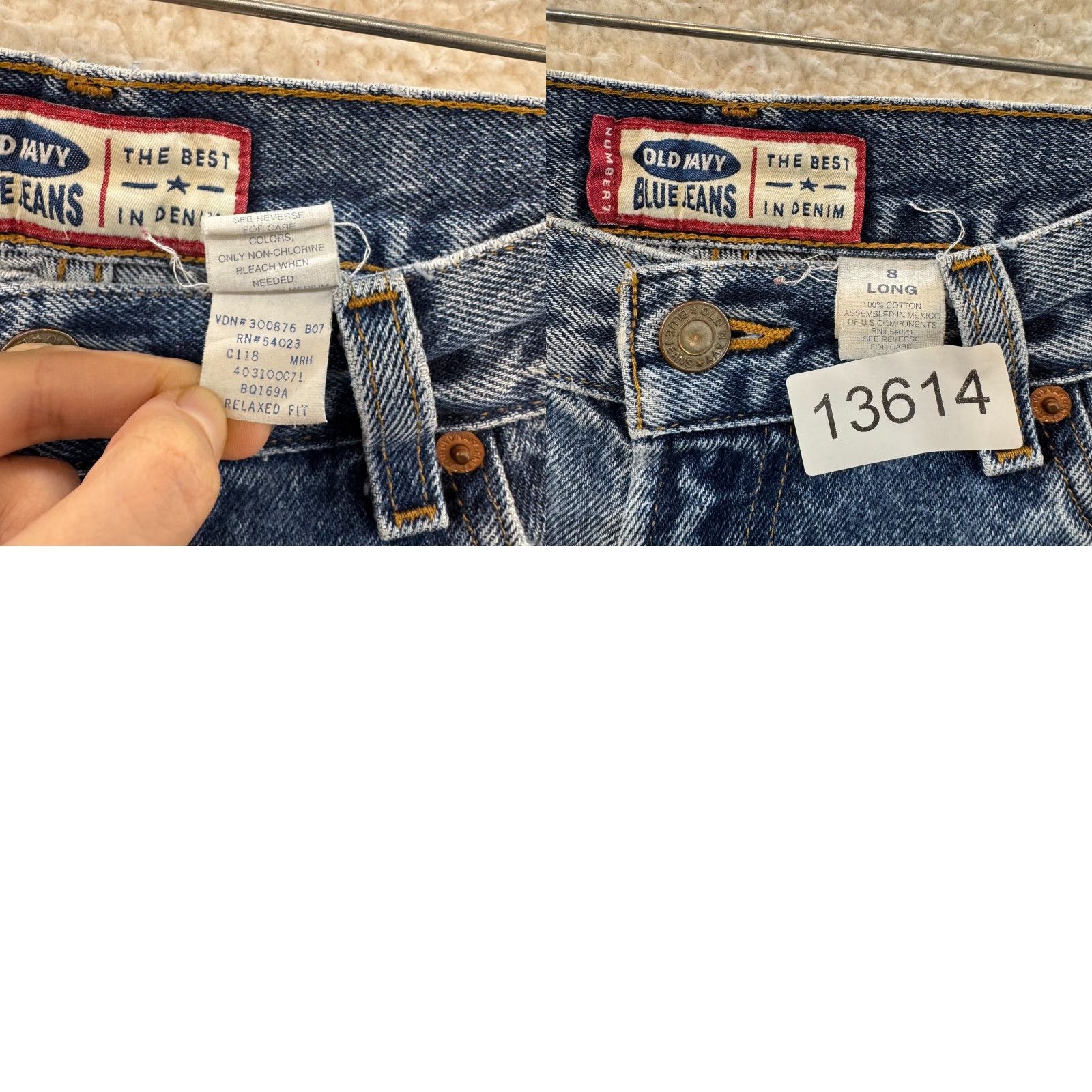 Old Navy VINTAGE Old Navy Jeans Straight Leg 8 28 High Waisted Medium Wash Cotton Denim Mens Girls Womens Size 30" / US 8 / IT 44 - 9 Thumbnail