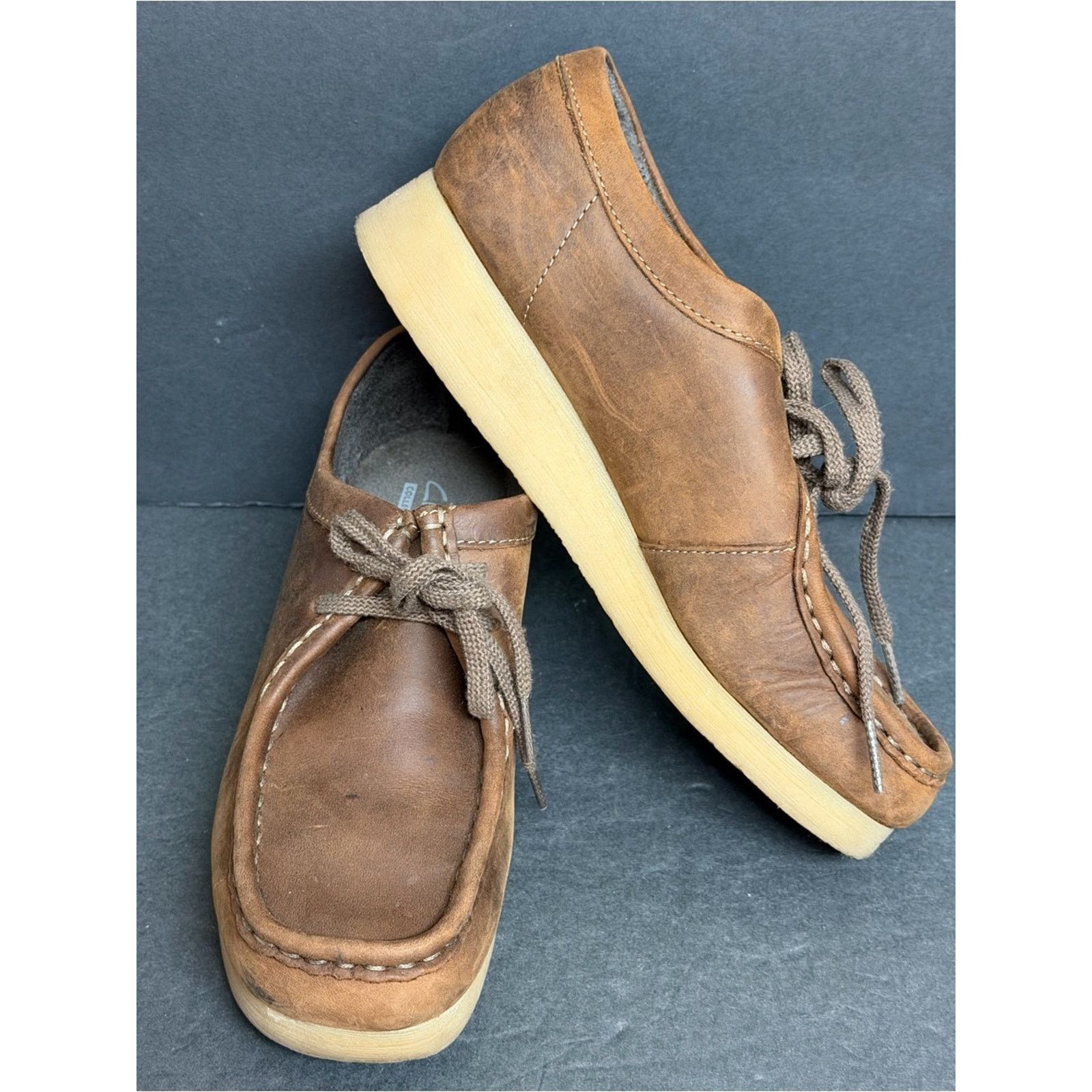 Clarks Clarks Padmora Brown Leather Moccasin Casual Shoes Women's 7 Size US 7 / IT 37 - 2 Thumbnail