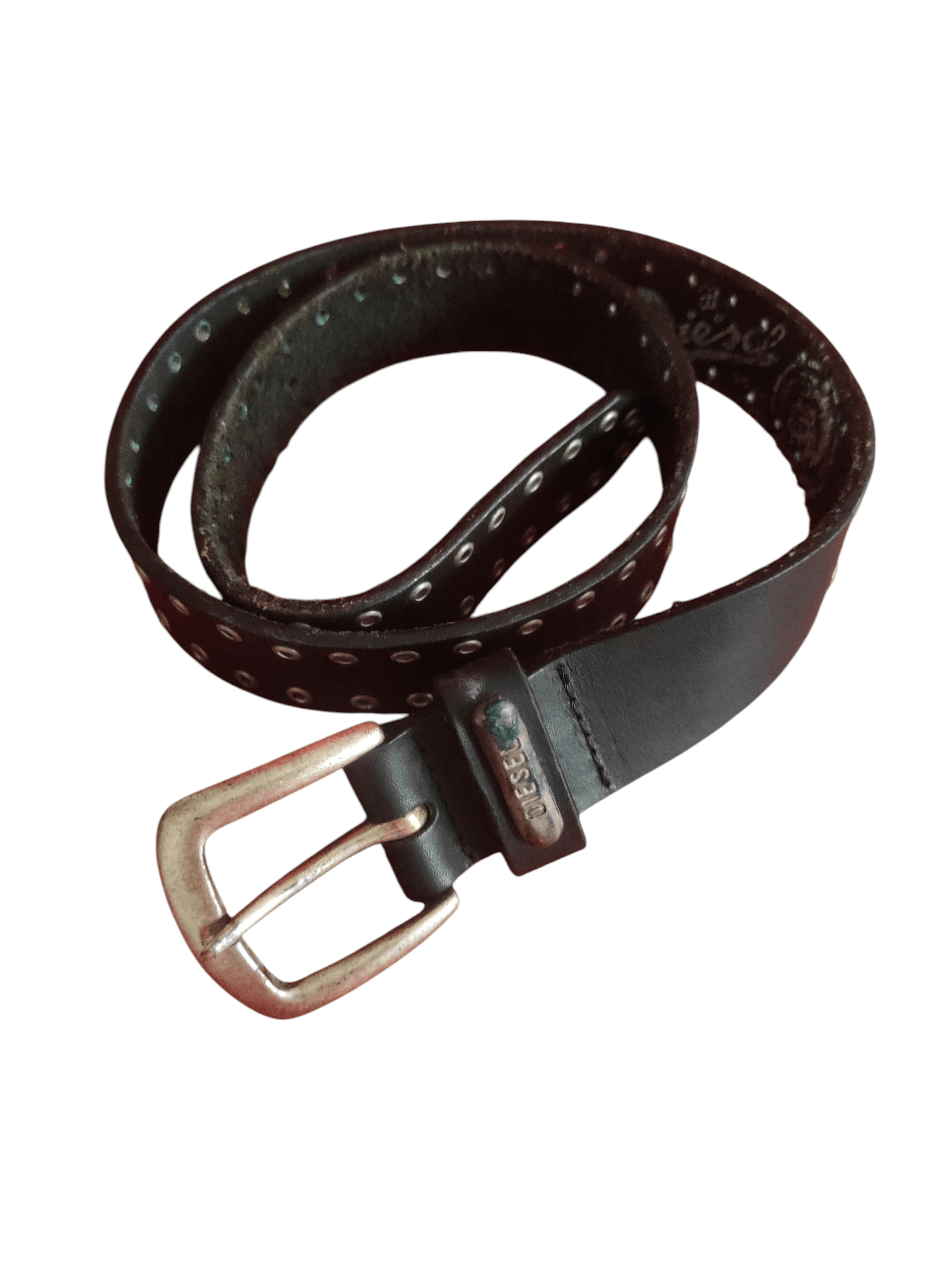 Diesel Diesel Y2K Leather Belt Simon Style Studded Made Mexico Sz M Size ONE SIZE - 1 Thumbnail