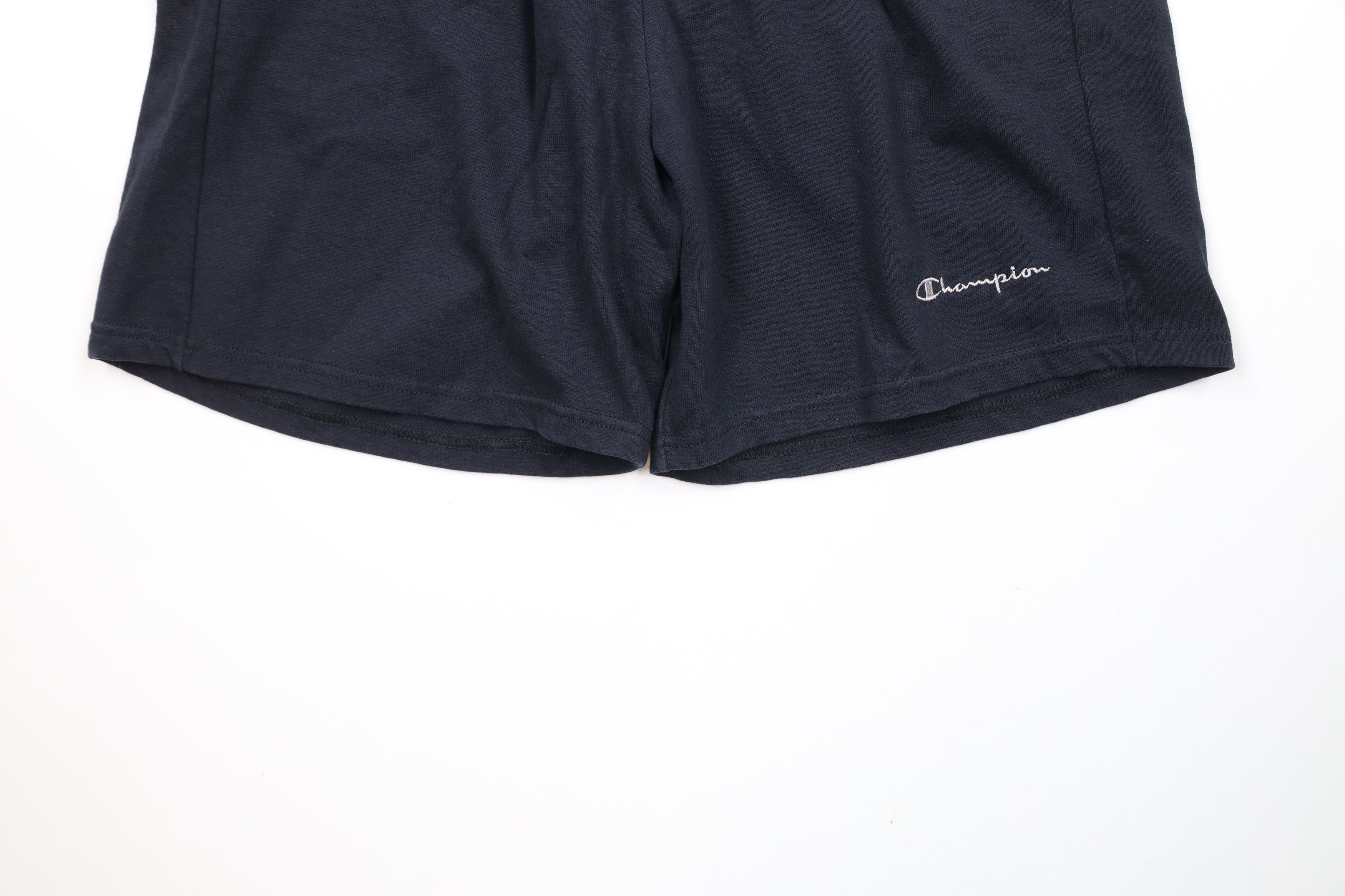 Champion × Vintage Vintage 90s Champion Above Knee Heavyweight Shorts Black Size US 36 / EU 52 - 4 Thumbnail