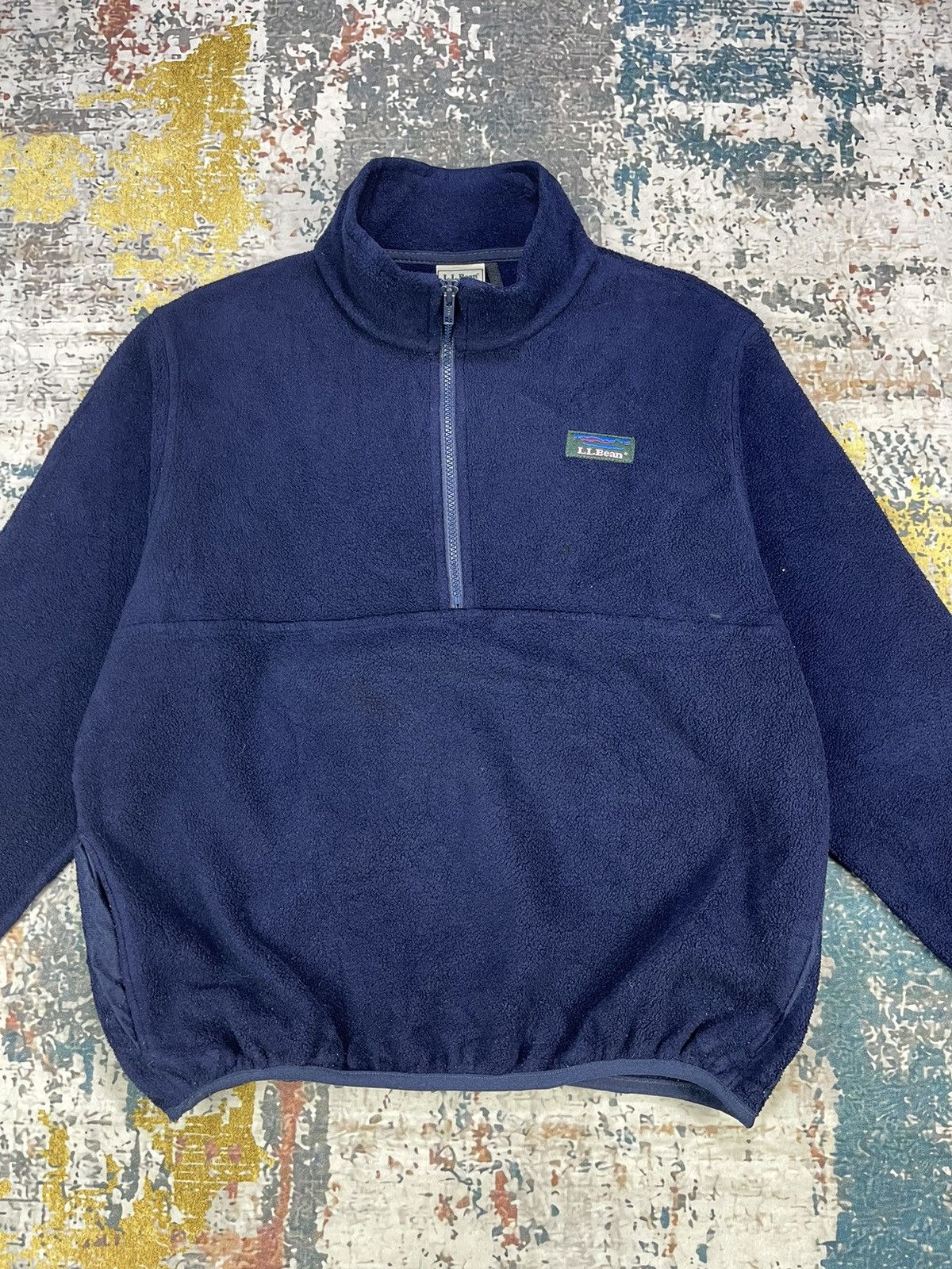 L.L. Bean Vintage LL Bean Half Zipper Fleece Sweatshirt Size M / US 6-8 / IT 42-44 - 2 Thumbnail