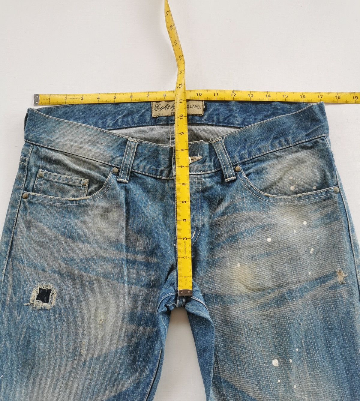 Kapital Mudwash Distressed Eight by Gold Label Japan Denim Jeans Size US 34 / EU 50 - 11 Thumbnail