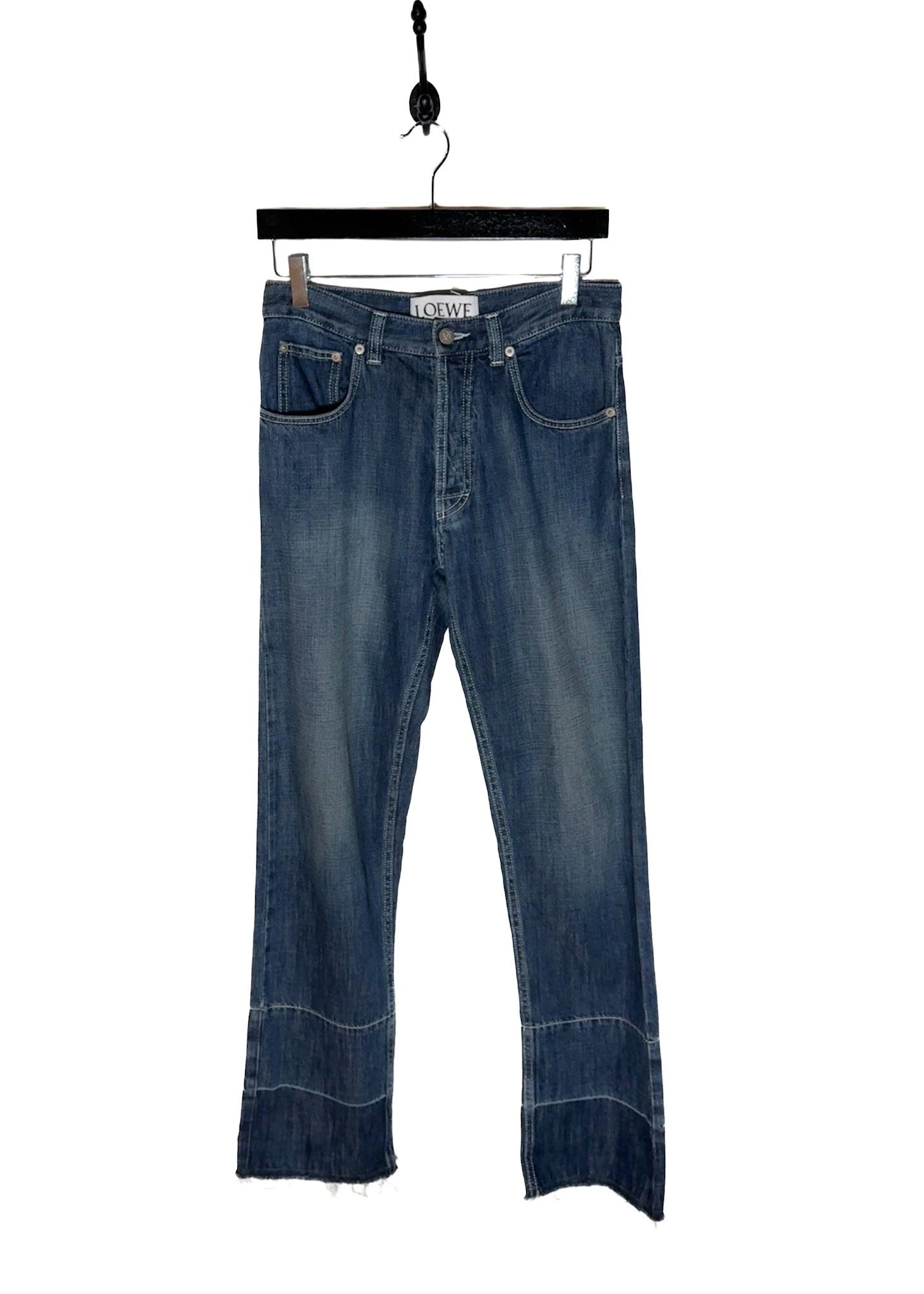 Loewe LOEWE Washed Blue Hello Telephone Embroidered Jeans Size 25" / US 0 / IT 36 - 1 Thumbnail
