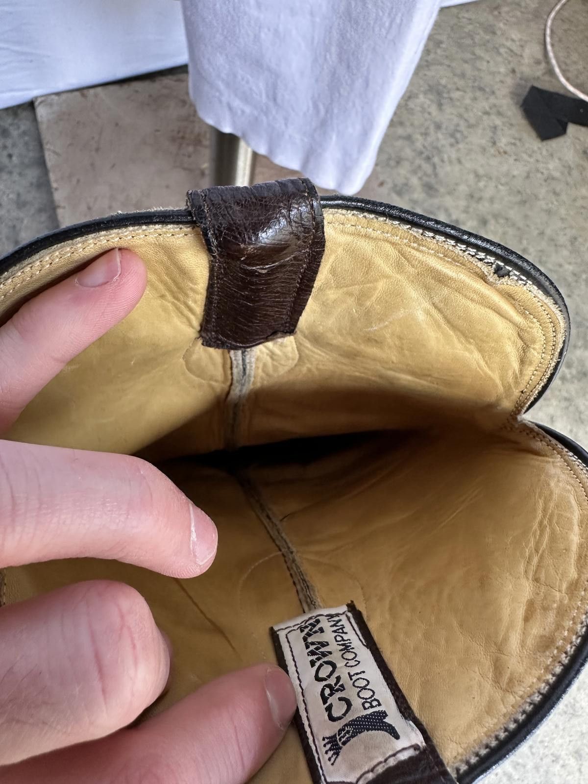 Other Vintage Owner Made Crown Cowboy Boots - Rich Brown Leather Size US 11 / EU 44 - 9 Thumbnail