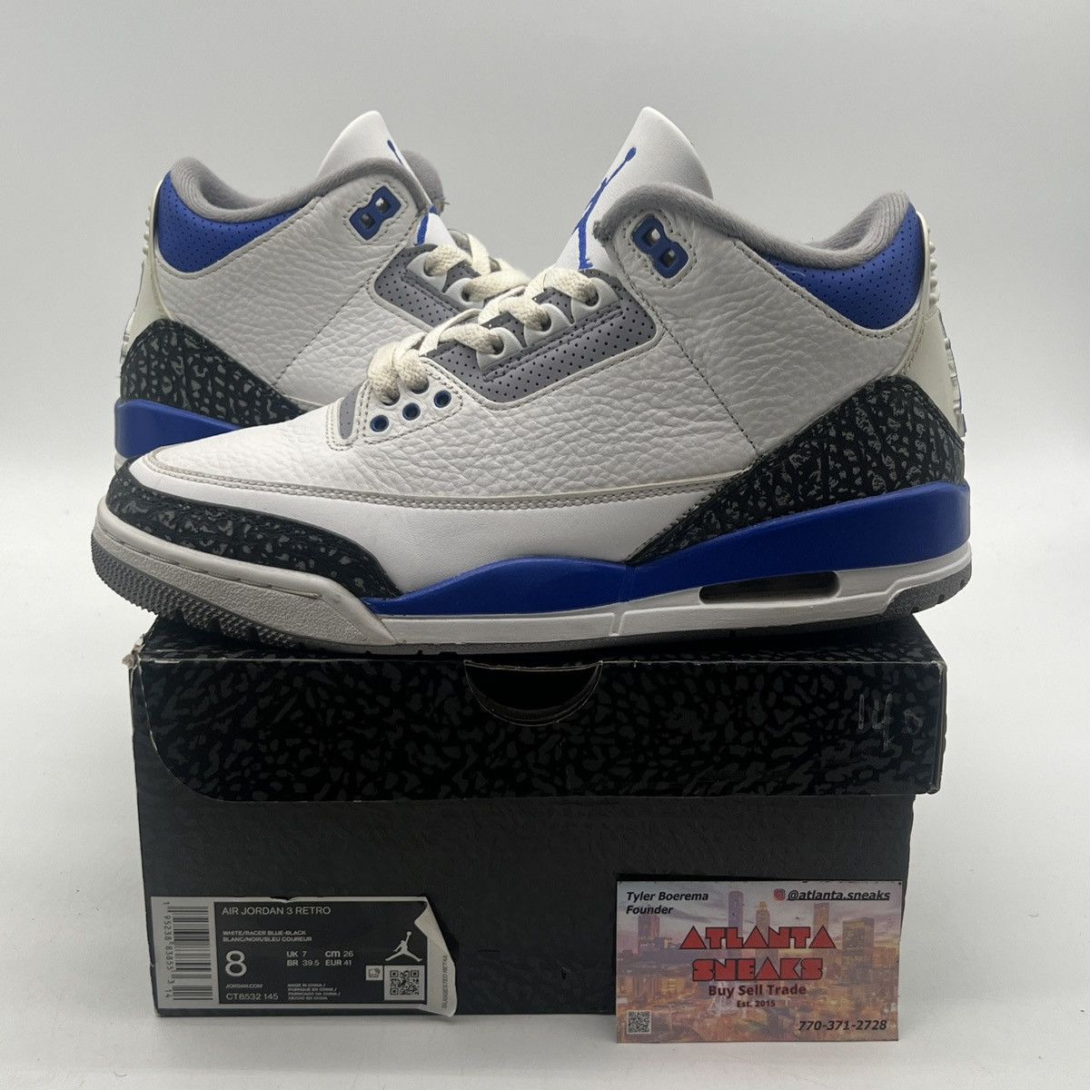 Jordan Brand Air Jordan 3 racer blue Size US 8 / EU 41 - 1 Thumbnail