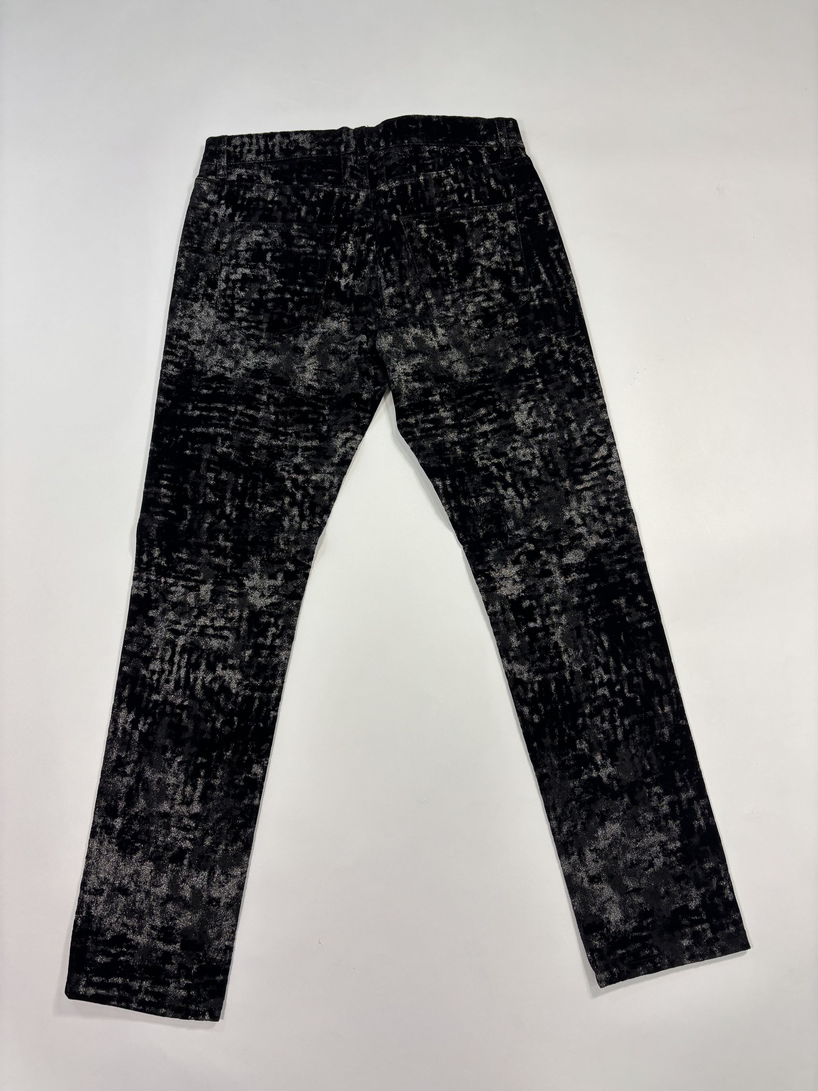 Saint Laurent Paris Saint Laurent Black & Grey Marble Pants Size US 32 / EU 48 - 4 Thumbnail