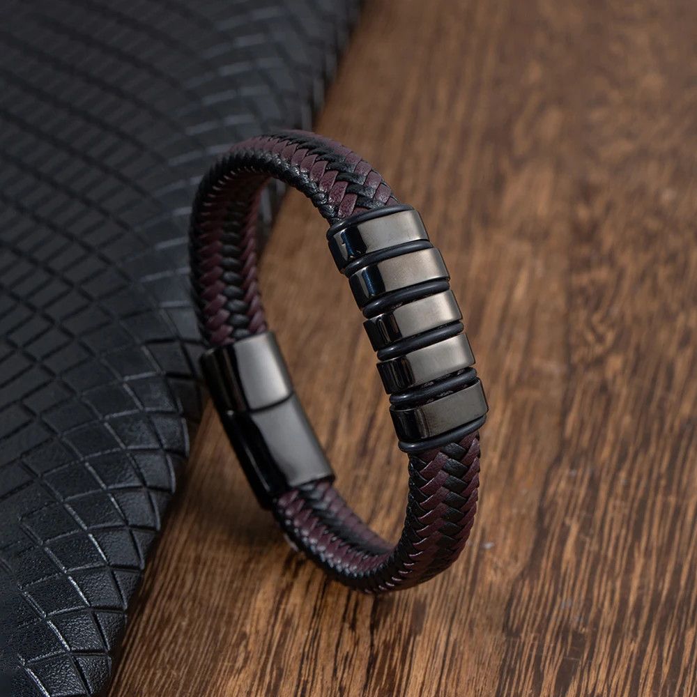 Jewelry Creative Braid Leather Bracelets Size ONE SIZE - 1 Thumbnail