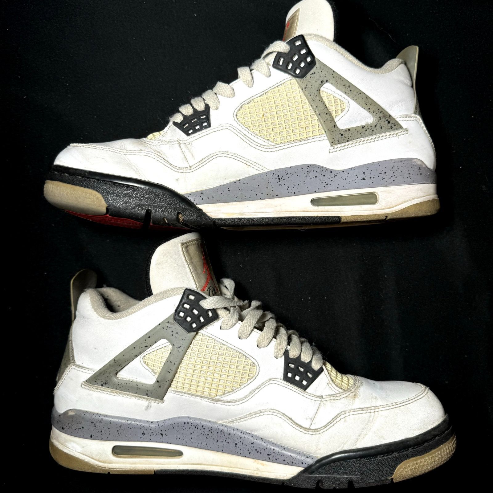 Jordan Brand × Nike Air Jordan 4 Retro White Cement 2012 Men's Shoes - Size 10 Size US 10 / EU 43 - 3 Thumbnail
