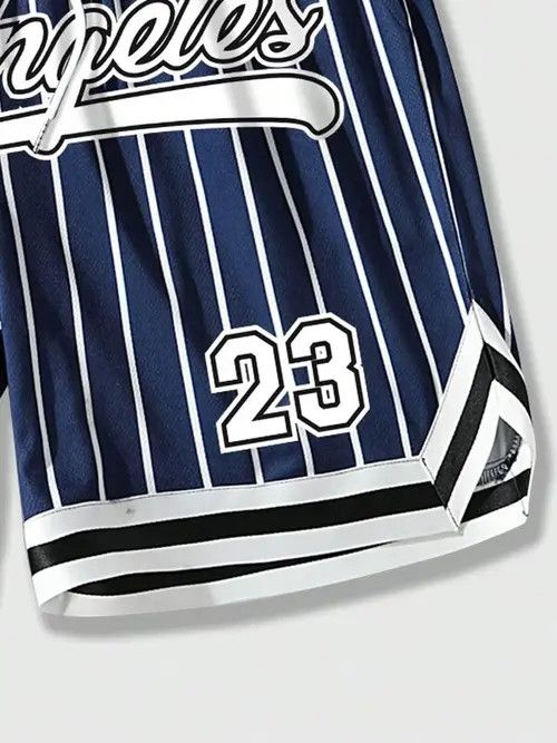 Jean Stripe basketball Graphic shorts DRIP Size US 30 / EU 46 - 4 Thumbnail