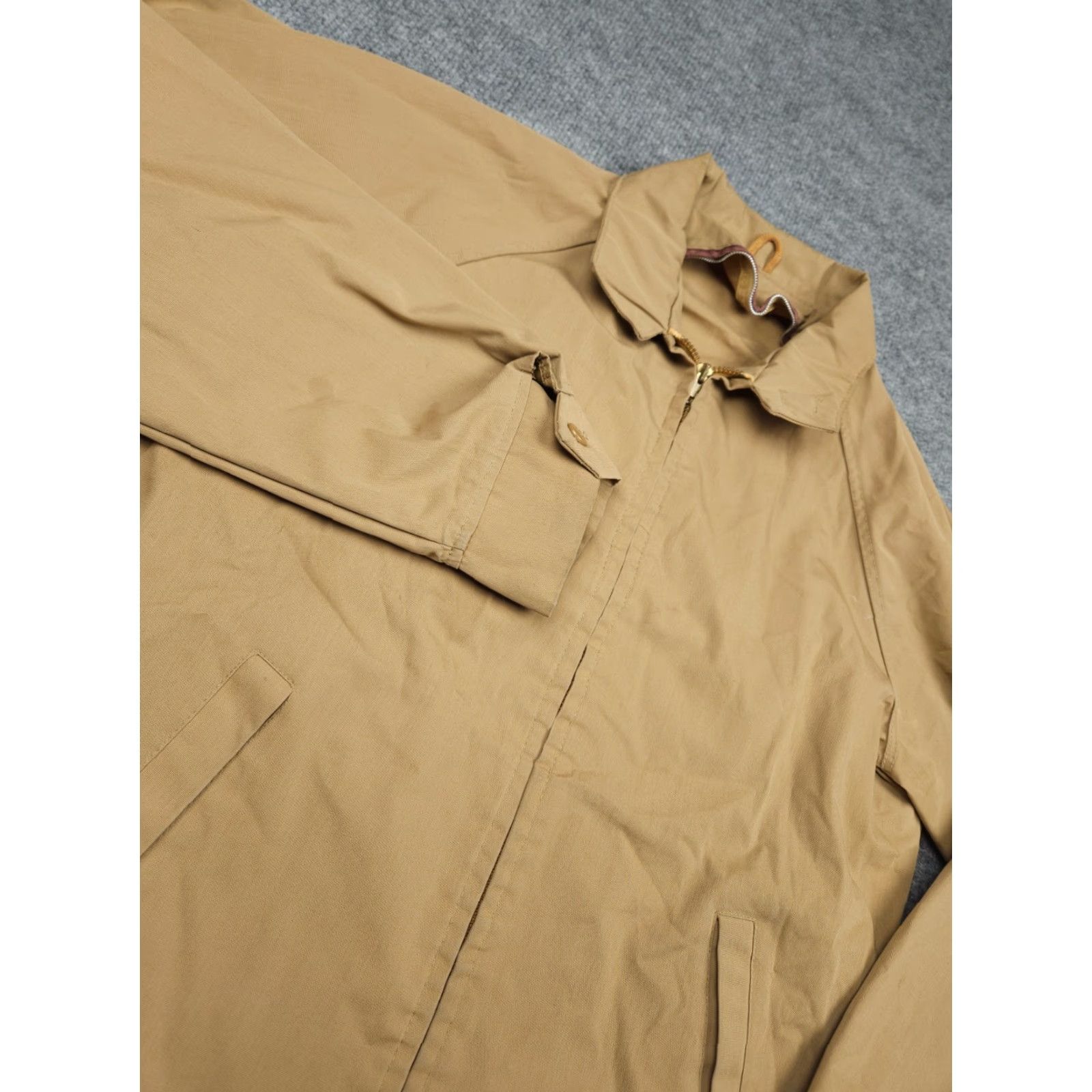 Vintage VINTAGE Montgomery Ward Poplin Jacket Men's Small Beige Zip Bomber USA Size US M / EU 48-50 / 2 - 3 Thumbnail