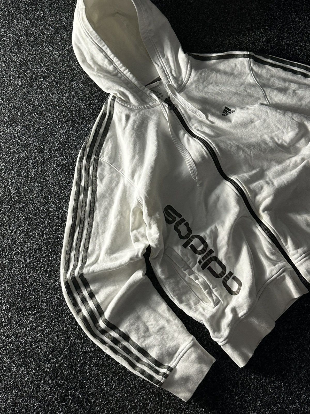 Adidas × Vintage ❗️Vintage Y2K Adidas 3 STRIPES & Big Logo skate hoodie rare Size US L / EU 52-54 / 3 - 2 Thumbnail