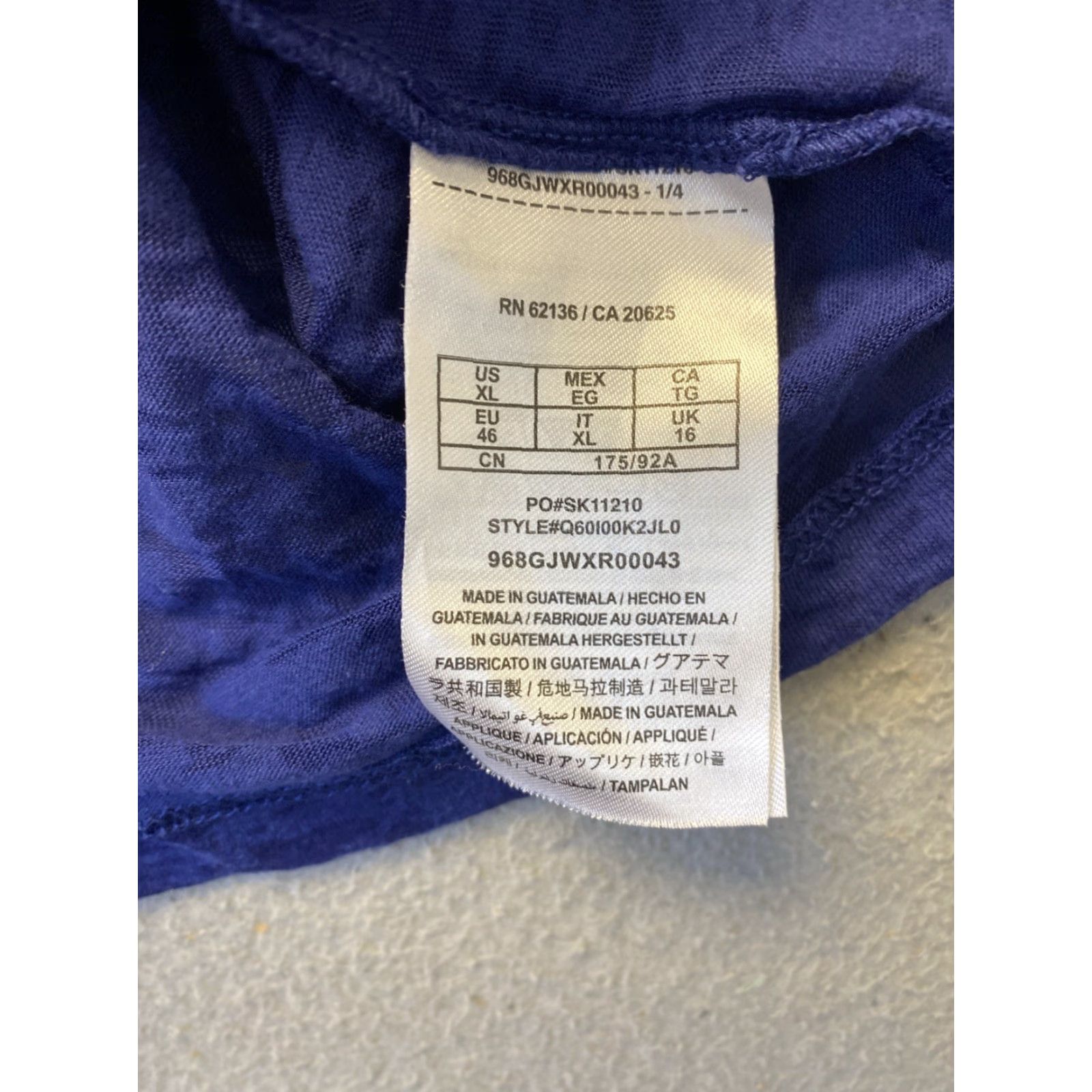 Guess GUESS T-Shirt Woman Blue Logo Crew Neck Short Sleeve XL Regular Cotton-Polyester Top Women’s Shirt Size XL / US 12-14 / IT 48-50 - 7 Thumbnail