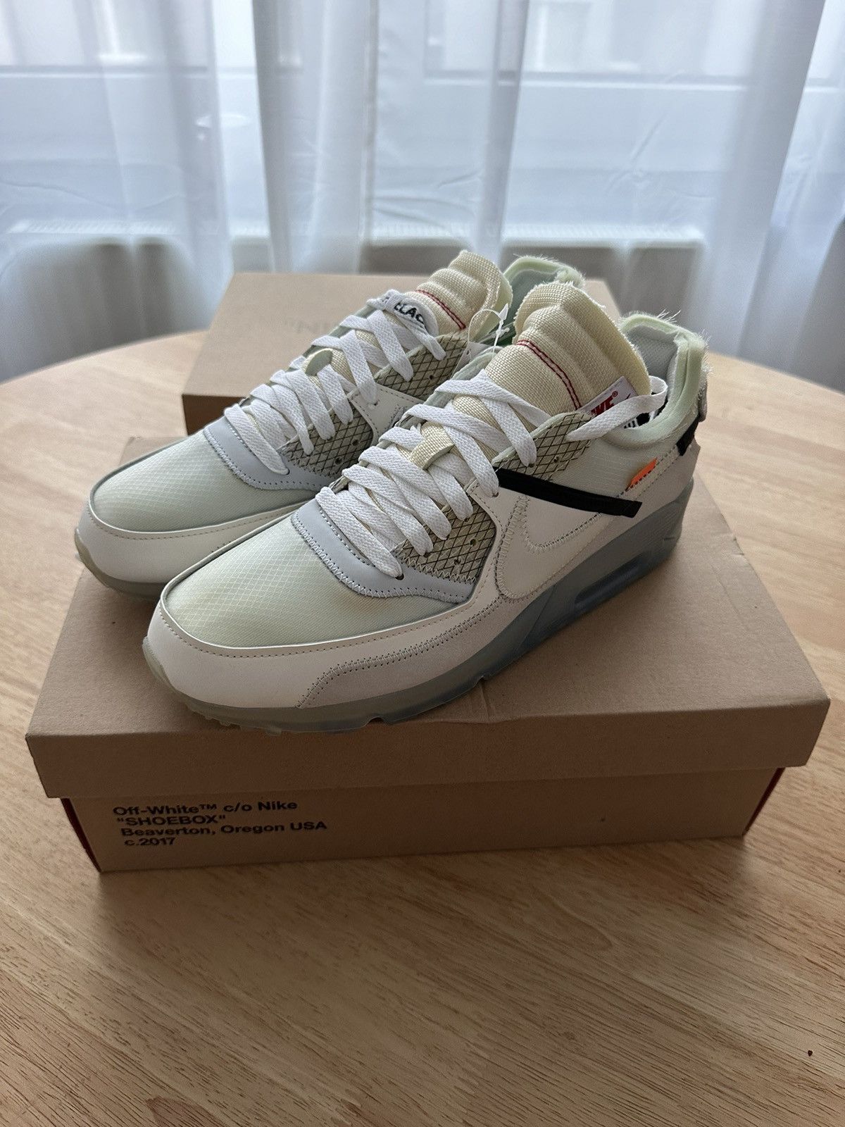 Size Nike Air Max 90 x OFF-WHITE The Ten 2017