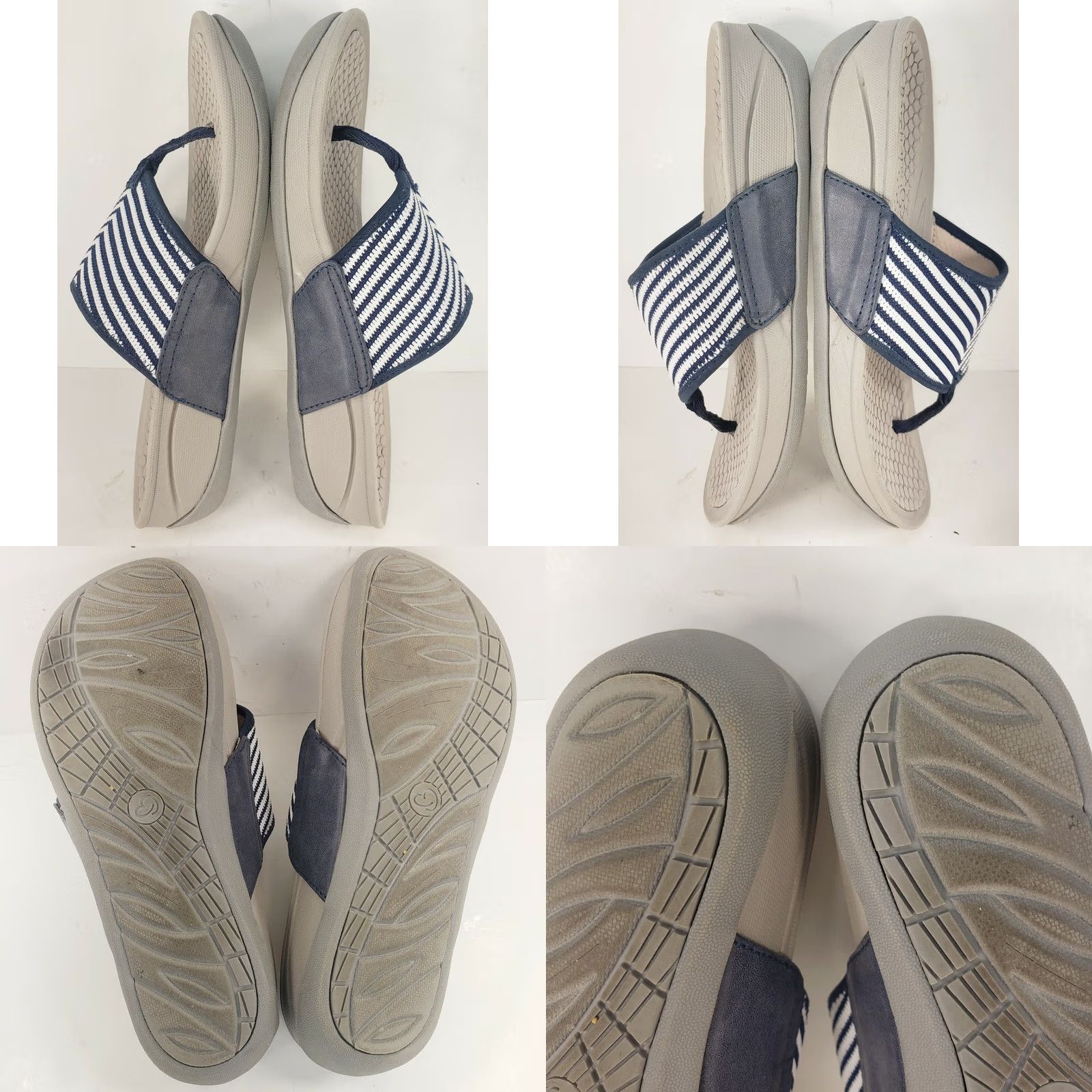 Vintage Baretraps Dasie Platform Sandal Size 8.5 Women Sandal Thong Flat Blue White Solid Slip On Size US 9 / IT 39 - 8 Thumbnail