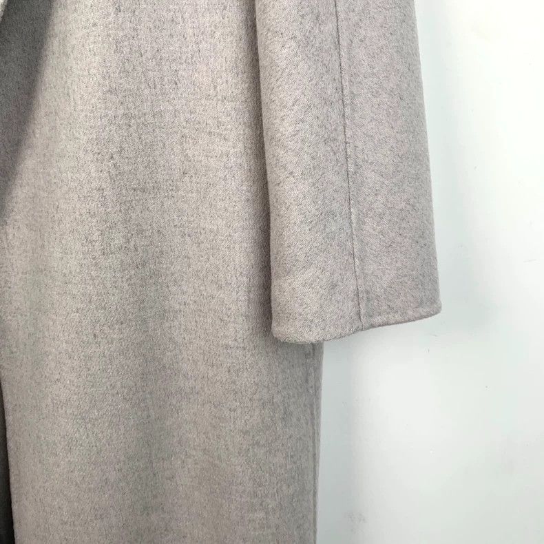 Max Mara Max Mara Grey Brown Wool Lapel Belt Coat Size S / US 4 / IT 40 - 4 Thumbnail