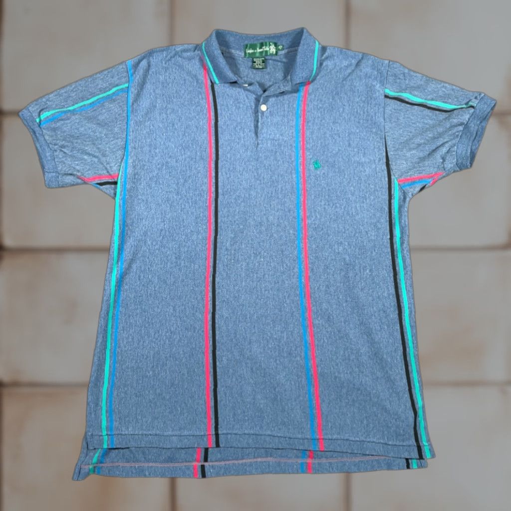 Vintage VINTAGE Knights Of Round Table Polo Shirt Adult M Blue Striped Shirt Mens Polo Shirt Size US M / EU 48-50 / 2 - 1 Thumbnail