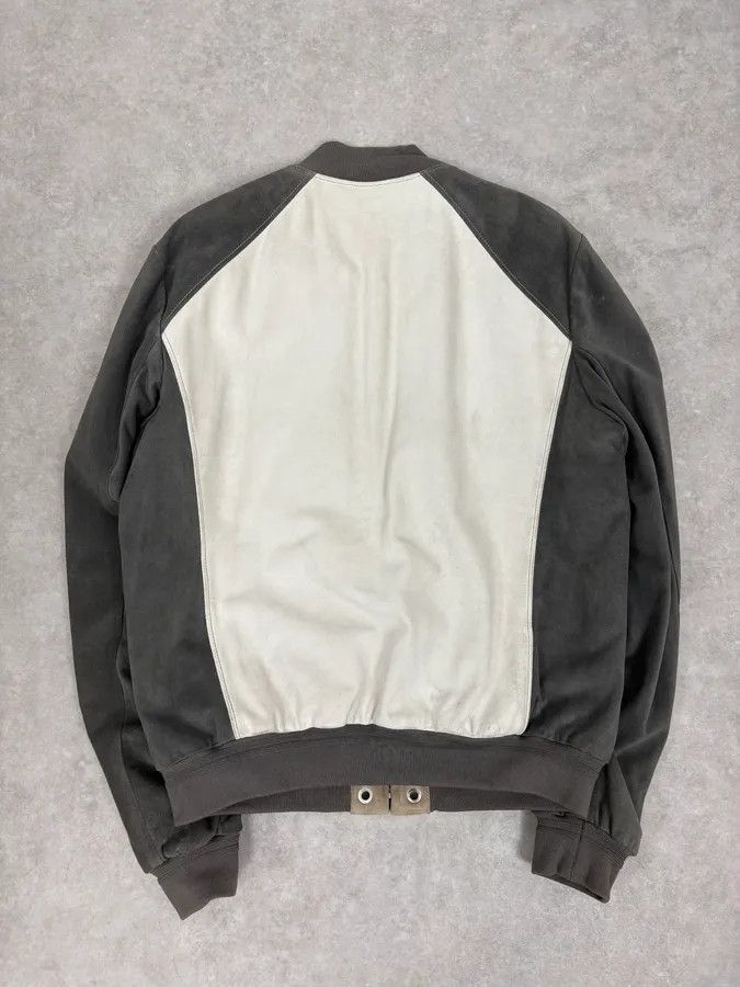Gucci FW2005 Gucci White & Grey Suede Leather Bomber Jacket Size US M / EU 48-50 / 2 - 6 Thumbnail