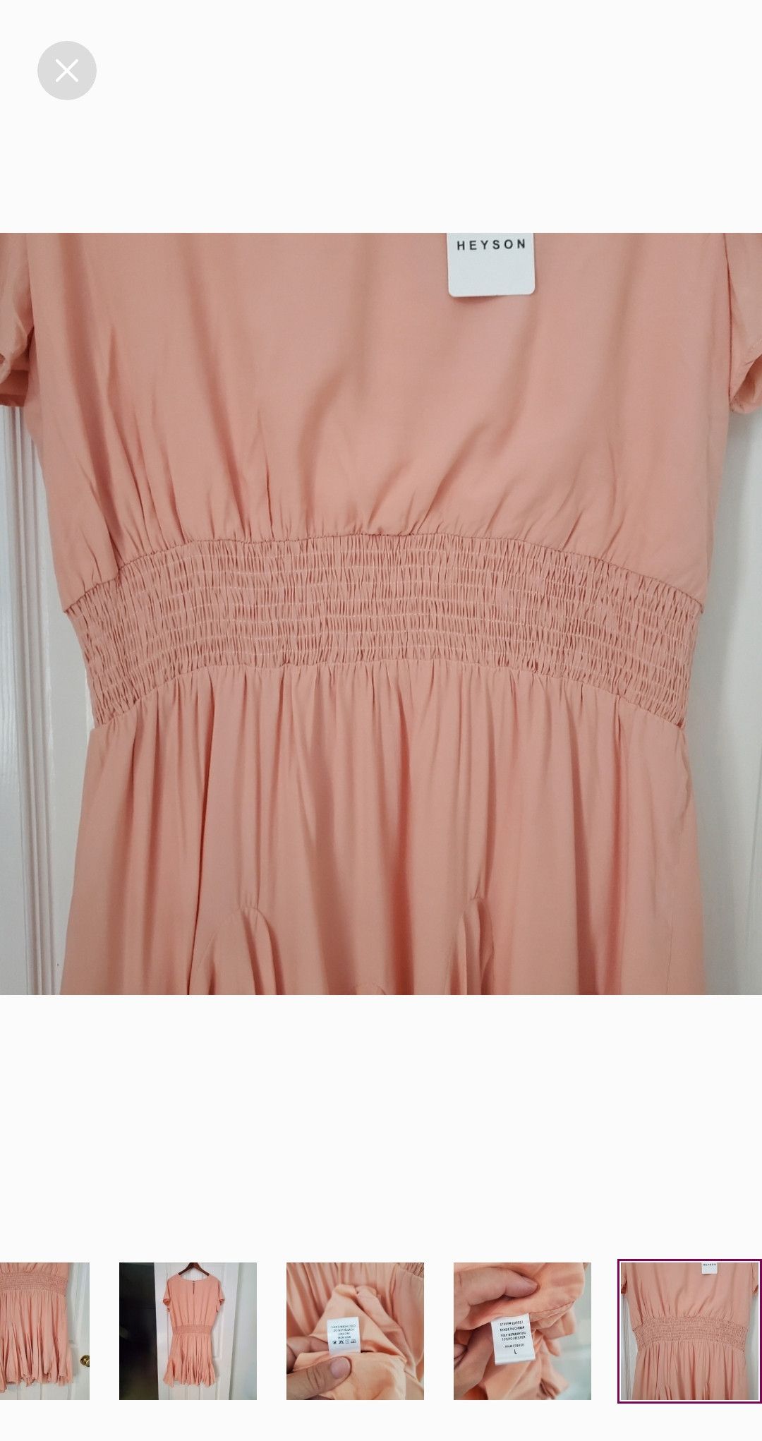 Other Heyson Pink Short Sleeve Flowy Dress SZ:L Size L / US 10 / IT 46 - 6 Thumbnail