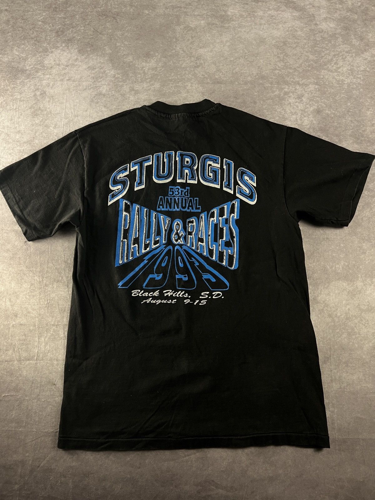 Vintage Sturgis Biker Tee w/ Feather Print – 90s Vintage M size Size US M / EU 48-50 / 2 - 2 Thumbnail