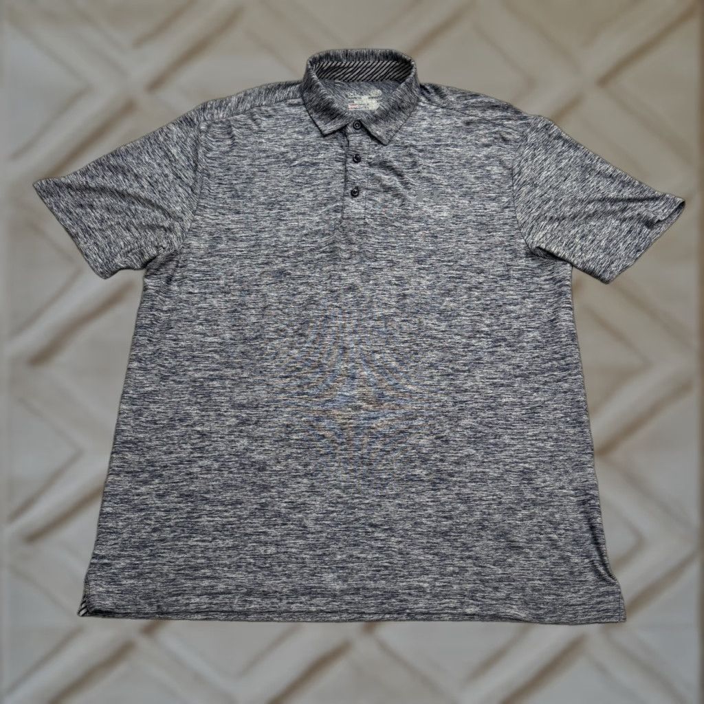 Under Armour Under Armour HeatGear Polo Shirt Mens L Blue Golf Casual Slick Classic Sports Shirt Size US L / EU 52-54 / 3 - 1 Thumbnail