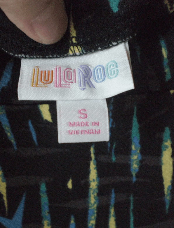 Other LuLRoe Cassie Skirt Black Yellow Green Blue Shapes SMALL Size 27" / US 4 / IT 40 - 3 Thumbnail