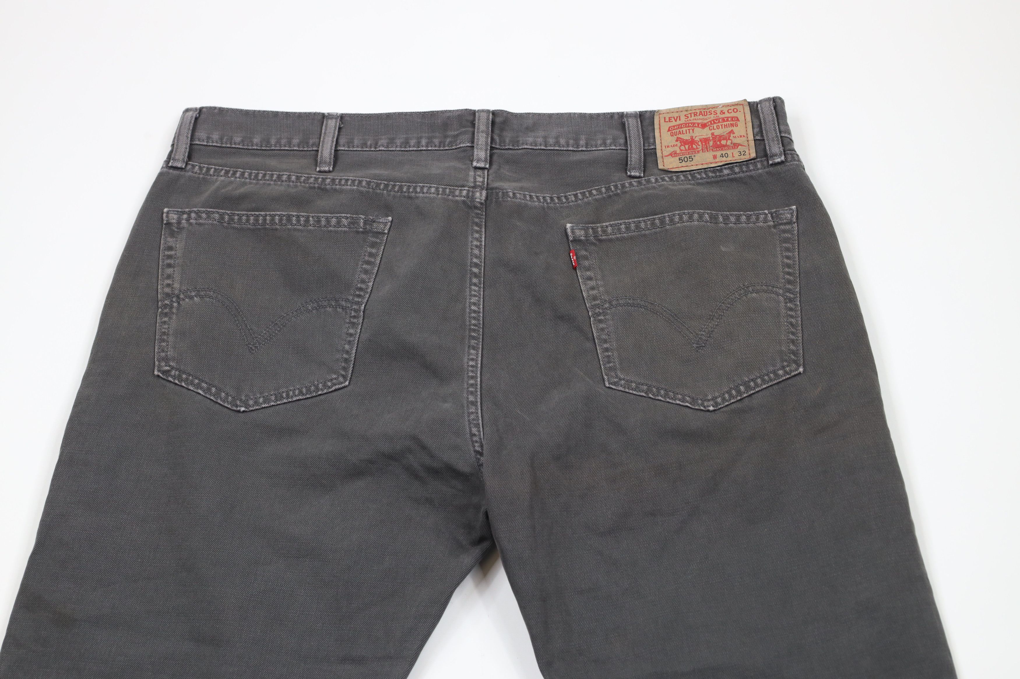 Levi's × Vintage Vintage Y2K Levis 505 Straight Leg Denim Jeans Dark Gray Size US 40 / EU 56 - 13 Thumbnail
