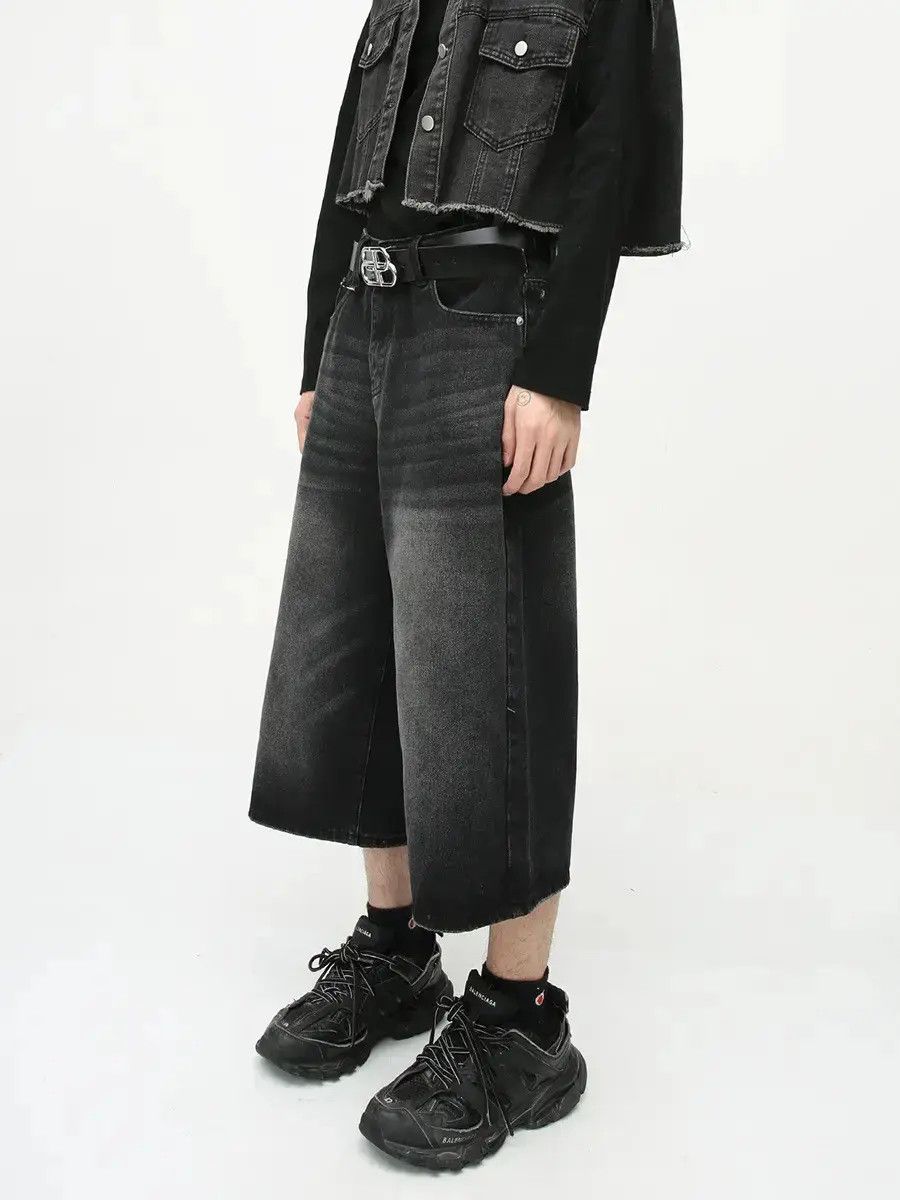 Japanese Brand Retro loose flared wide leg denim shorts Size US 32 / EU 48 - 1 Thumbnail